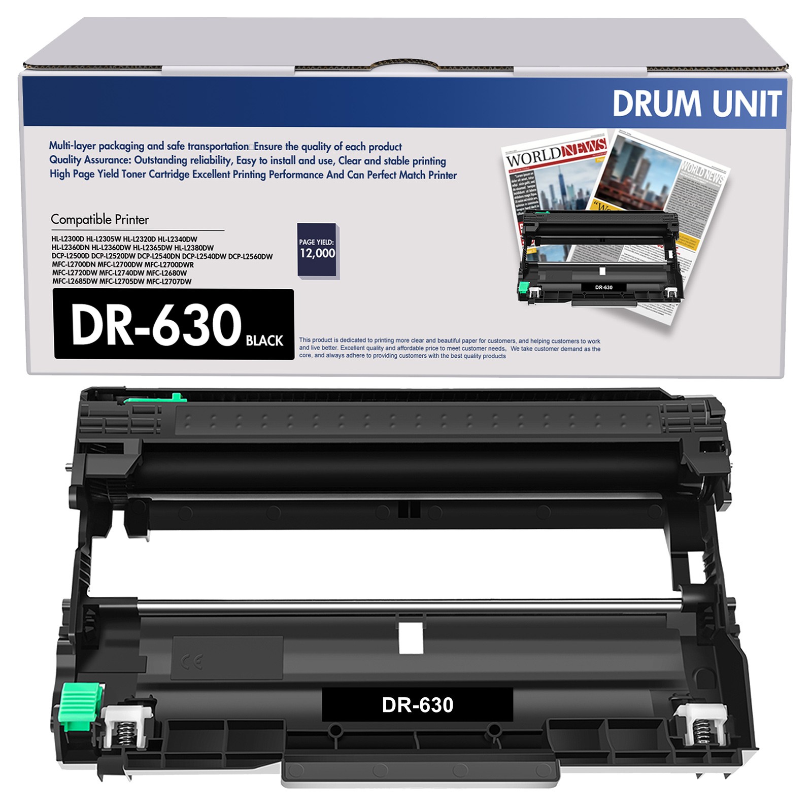 1-4PACK DR630 Drum Unit For Brother TN660 DCP-L2540DW HL-L2380W 2320D L2340DW