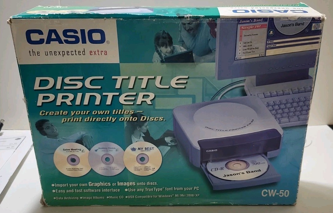 Casio CW-50 CD/DVD Disc Title Printer