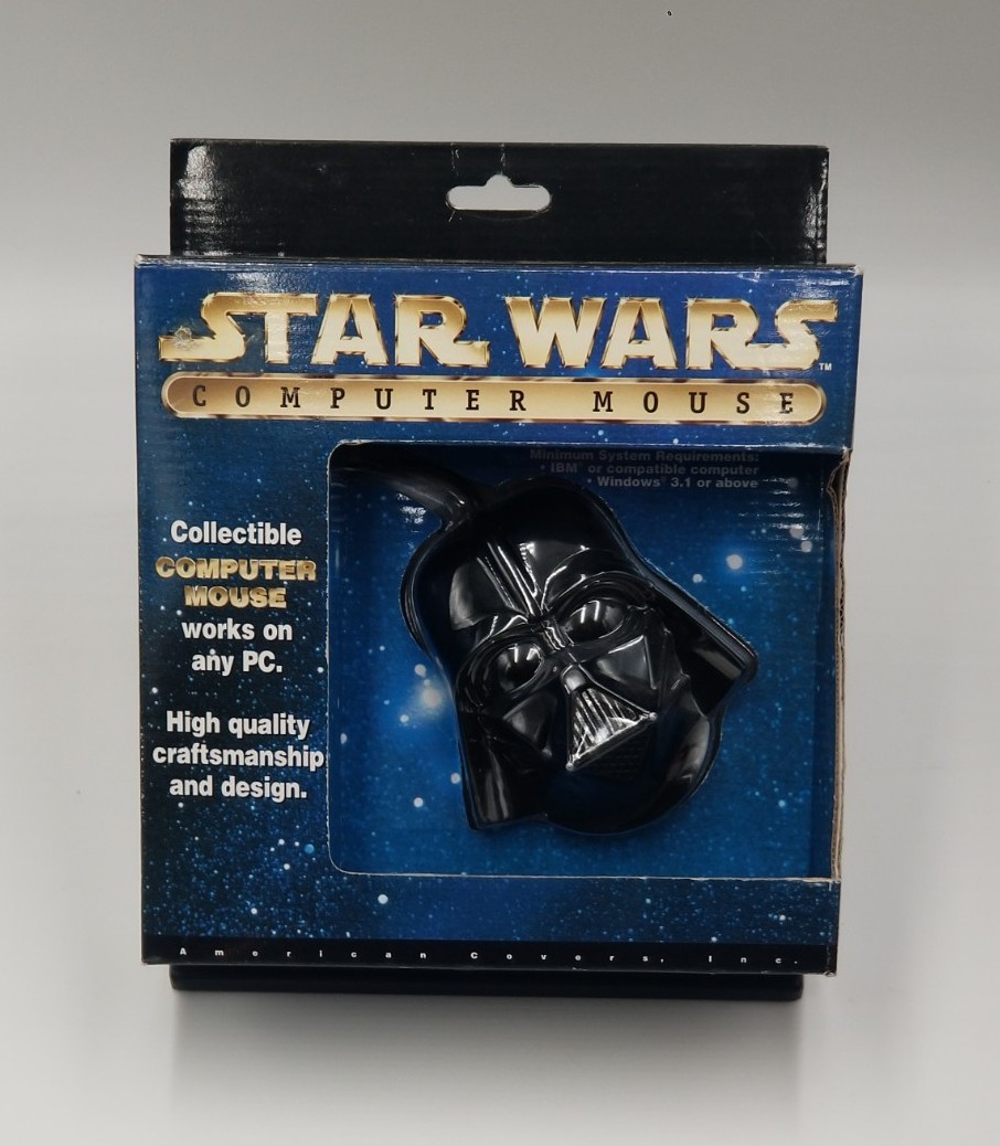Vintage Star Wars Darth Vader PC Wired Computer Mouse New In Box   