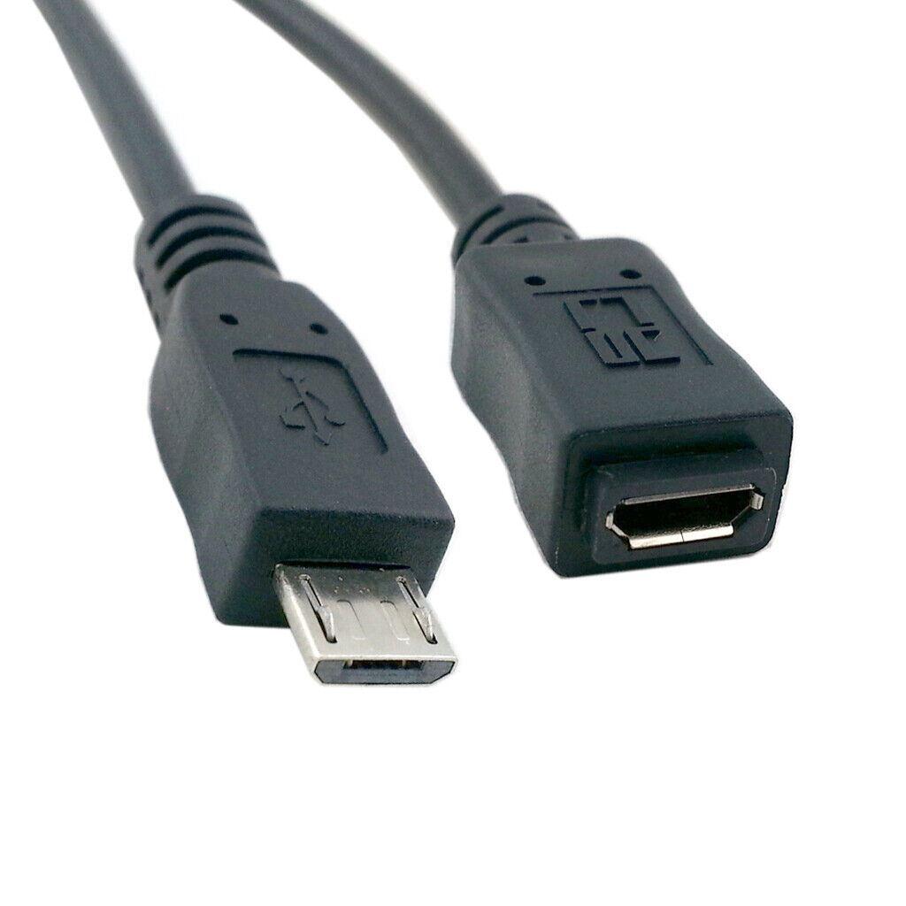 1.5m 5ft Micro USB Type 5pin Male to Female Cable USA for Phone & OTG Extension