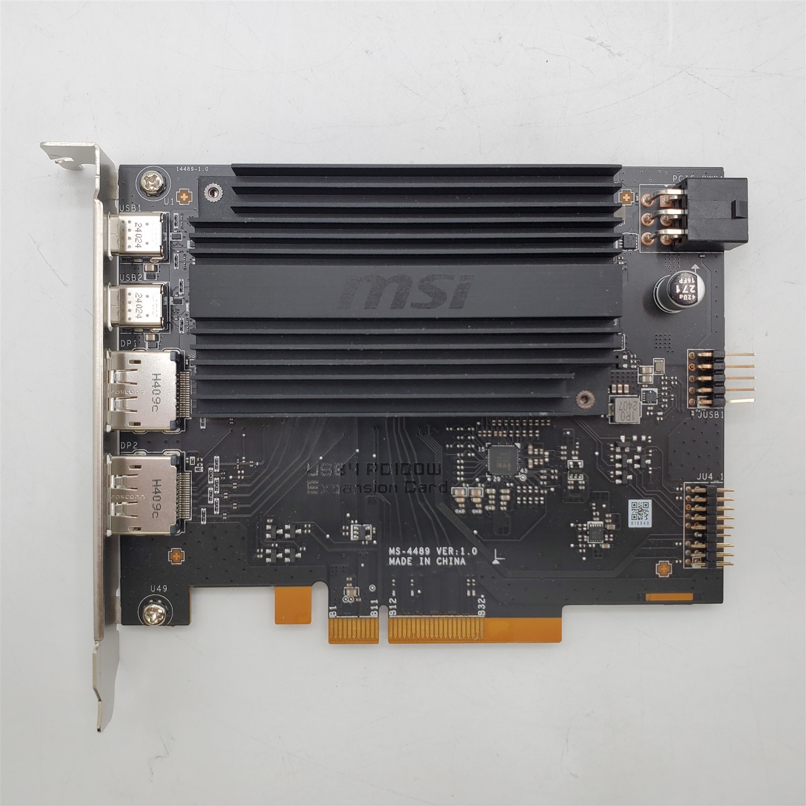 MSI USB4 PD100W EXPANSION CARD Dual USB 4.0 Supports PCIe 4.0 x4 port