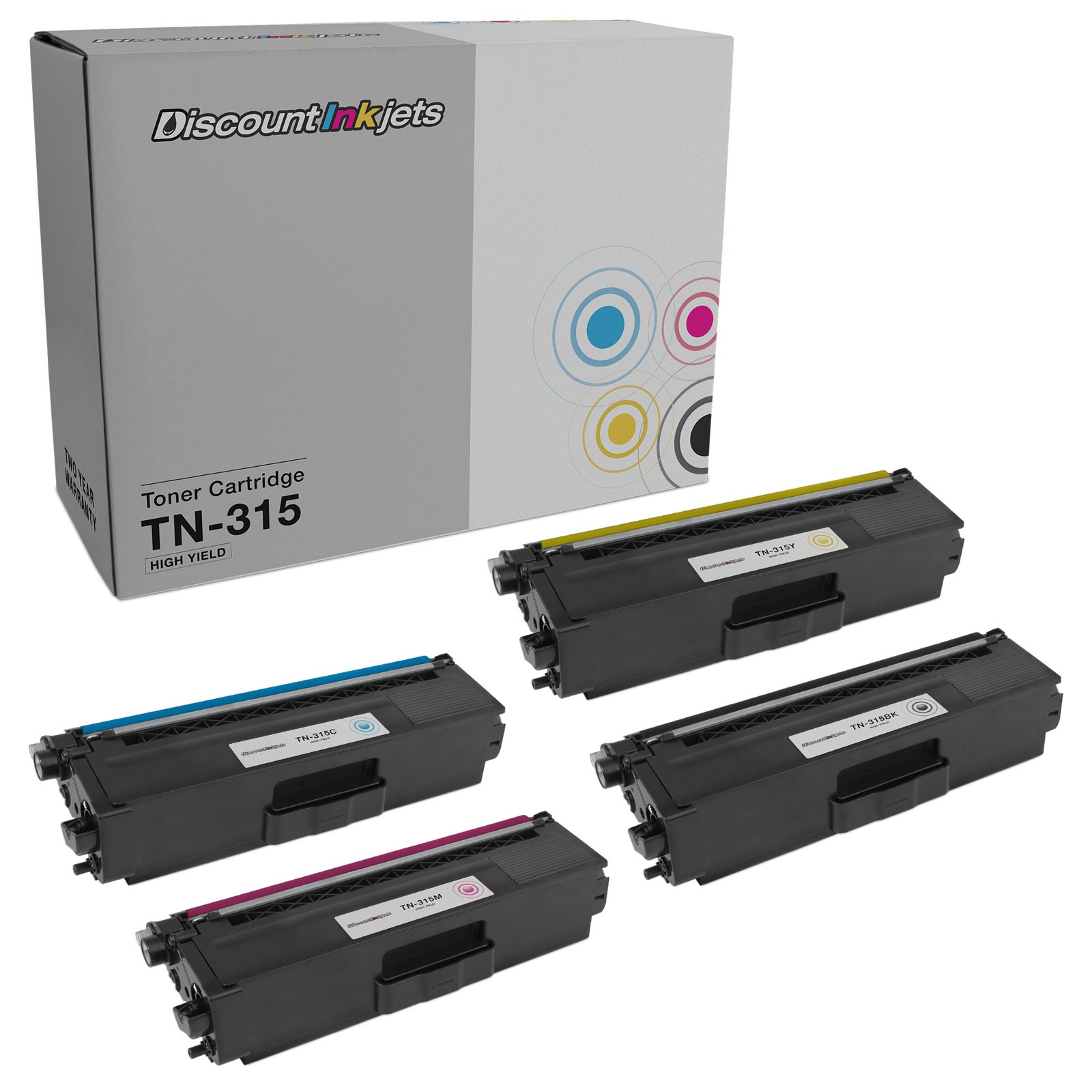 4 Pk Set TN315 TN-315BK Black & Color Printer Laser Toner Cartridge for Brother