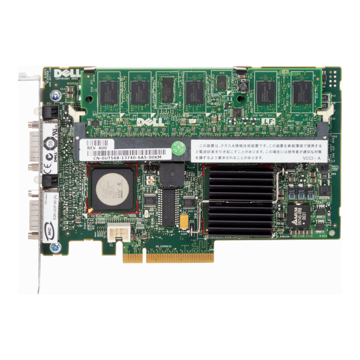 CONTROLLER DELL 0UT568 PERC 5/E 256MB SAS PCIe x8 +BBU