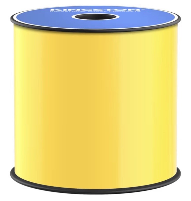Kingston Premium Vinyl Label Tape, Yellow, 5" x 150' for DuraLabel, LabelTac.
