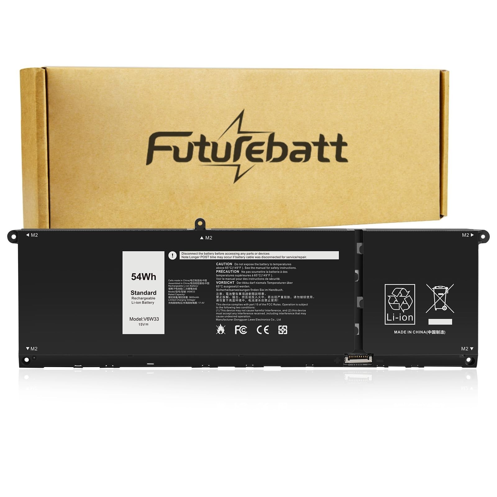 High-Capacity Laptop Battery for Dell Latitude Inspiron Vostro 2-in-1 Series