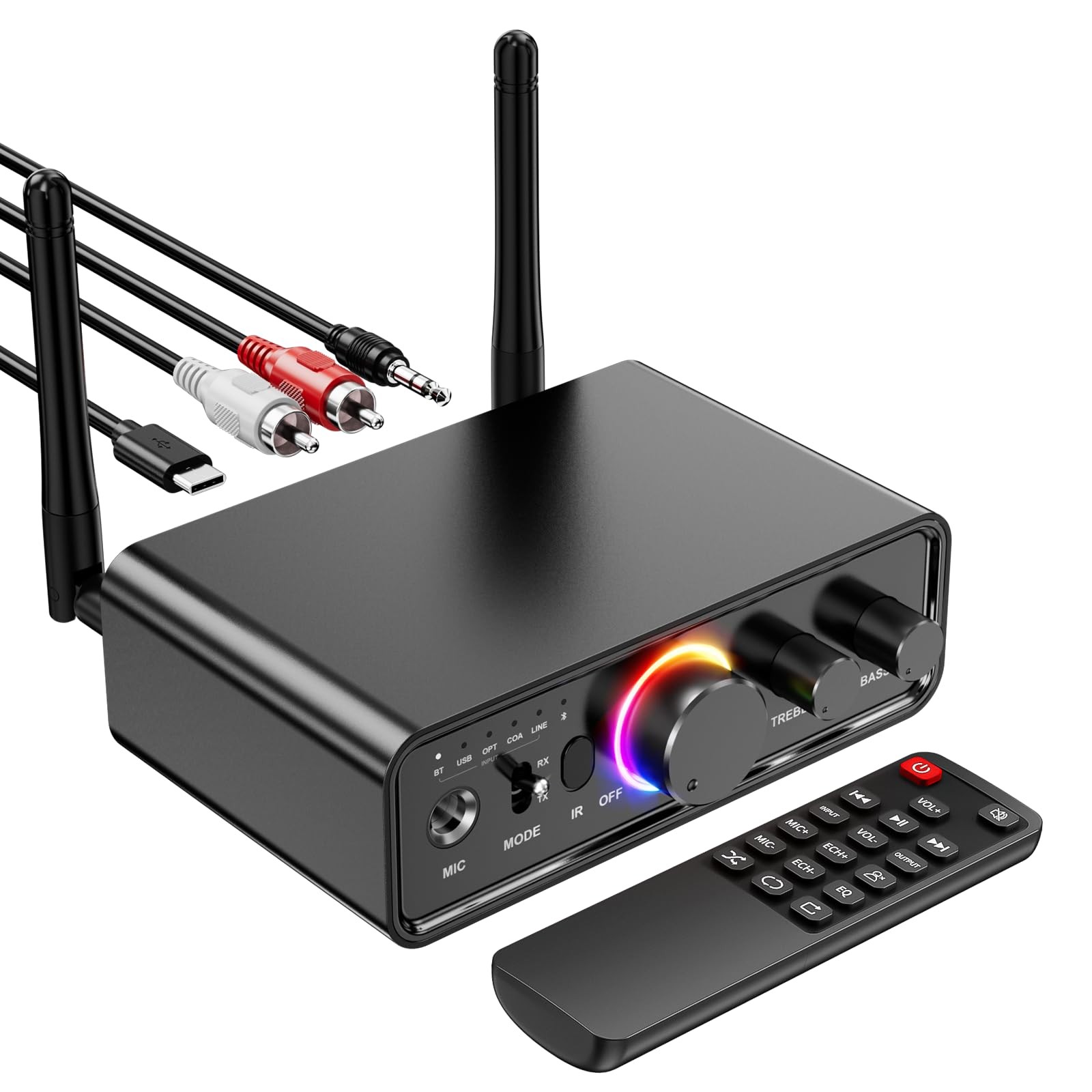 Upgraded M18 Bluetooth 5.3 Audio Receiver Transmitter for Home Stereo TV, HiF...