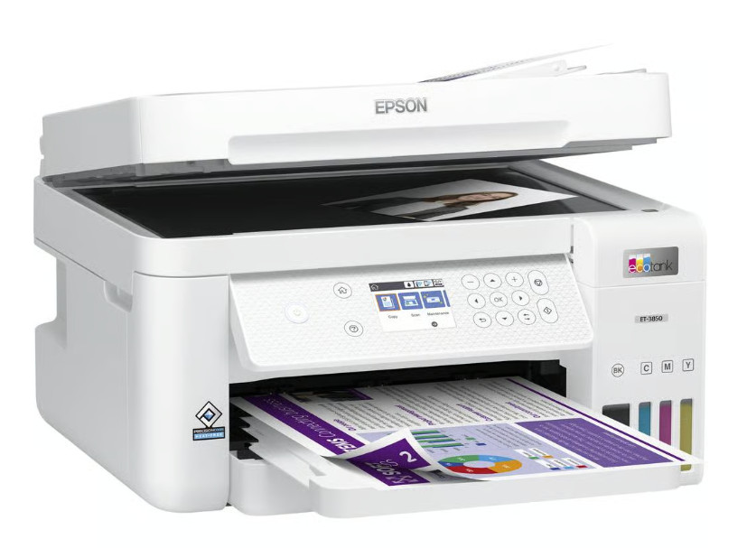 Epson EcoTank ET‑3850 Wireless Color All‑in‑One Printer C11CJ61201