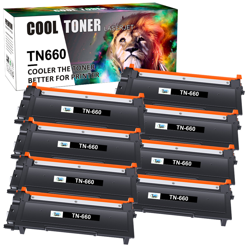 8PK TN660 TN-660 Toner Cartridge Compatible with Brother DCP-L2520DW DCP-L2540D