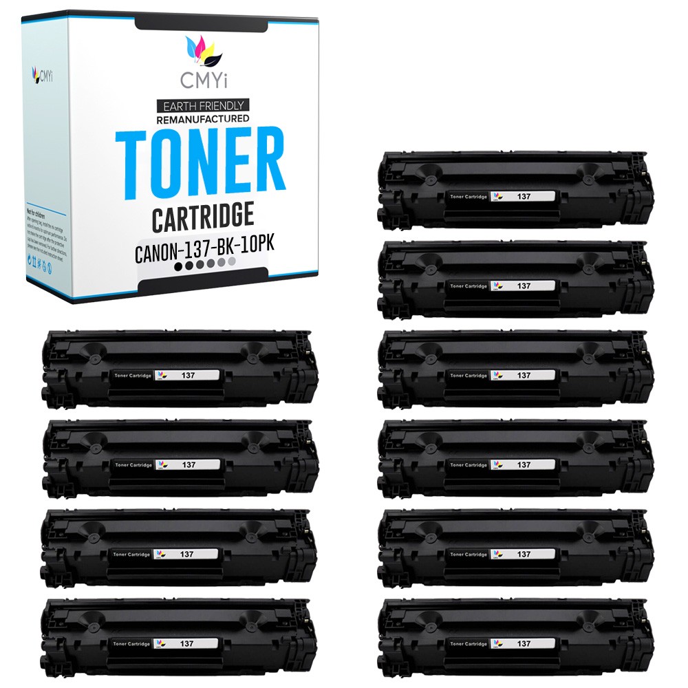 CMYi 10-Pack Replacement 137 Combo Pack Toner for Canon i-SENSYS MF226dn MF232w