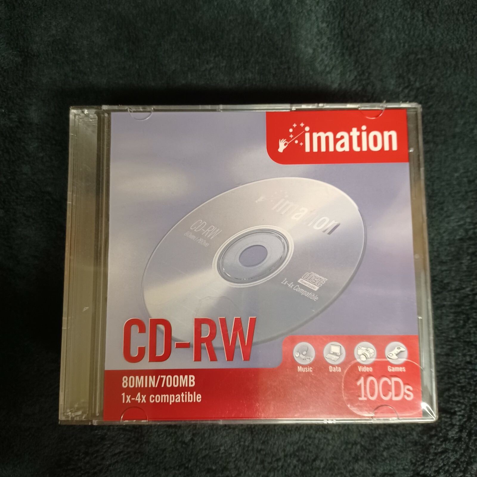 New Sealed 10 CD-RW's 1x-4x Compatible package of  & 1 CD-R 80 Minutes/ 700MB