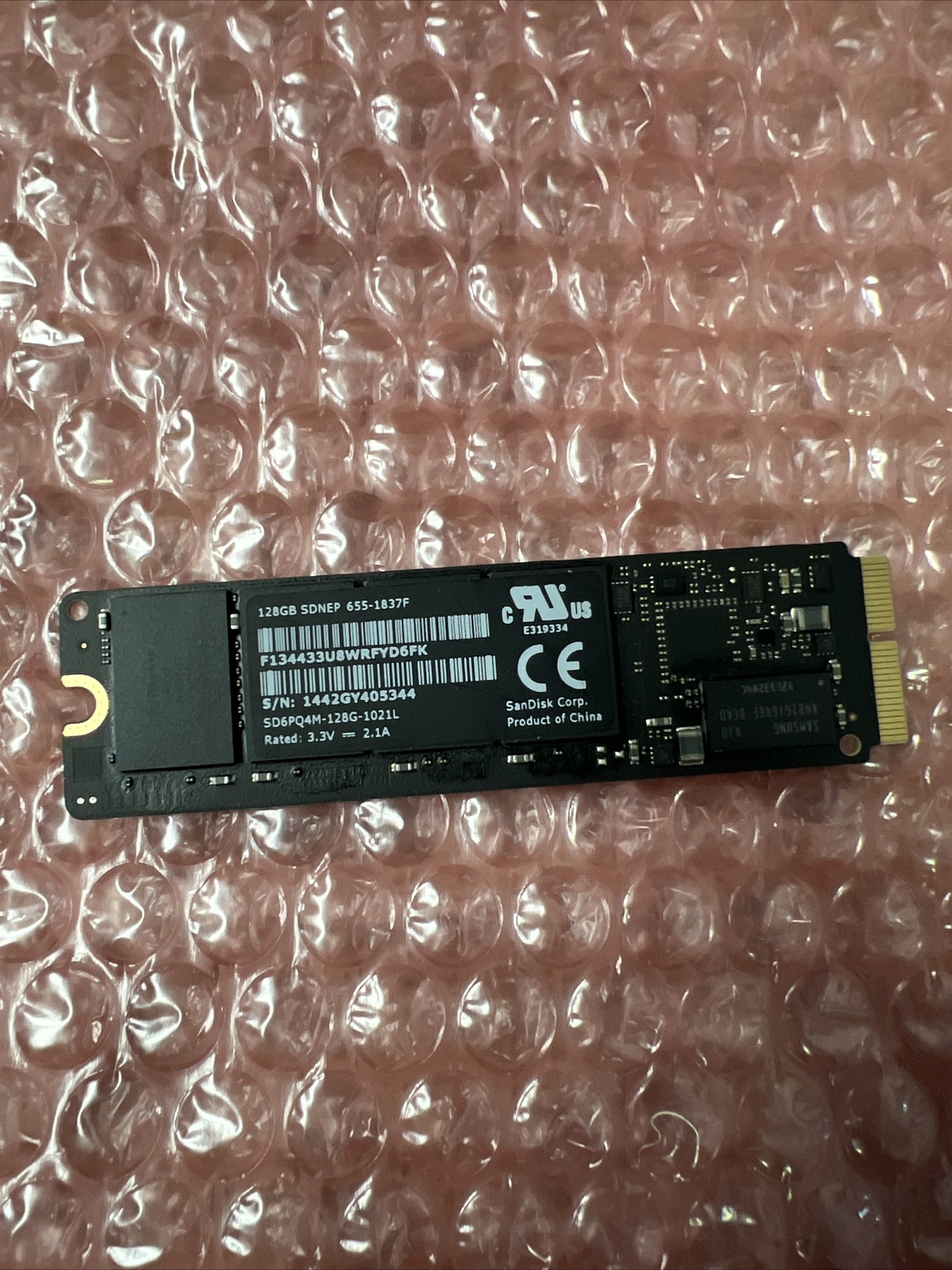 Apple SanDisk 128GB SSD SDNEP 655-1837F SD6PQ4M-128G-1021L