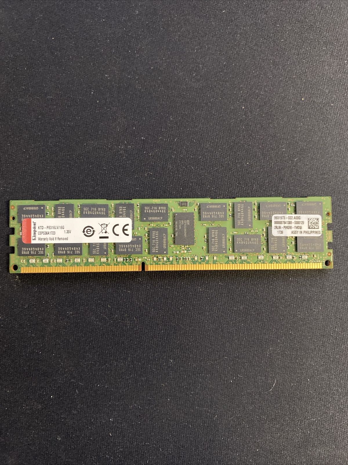 Kingston 16GB Memory Module - (KTD-PE313LV/16G)