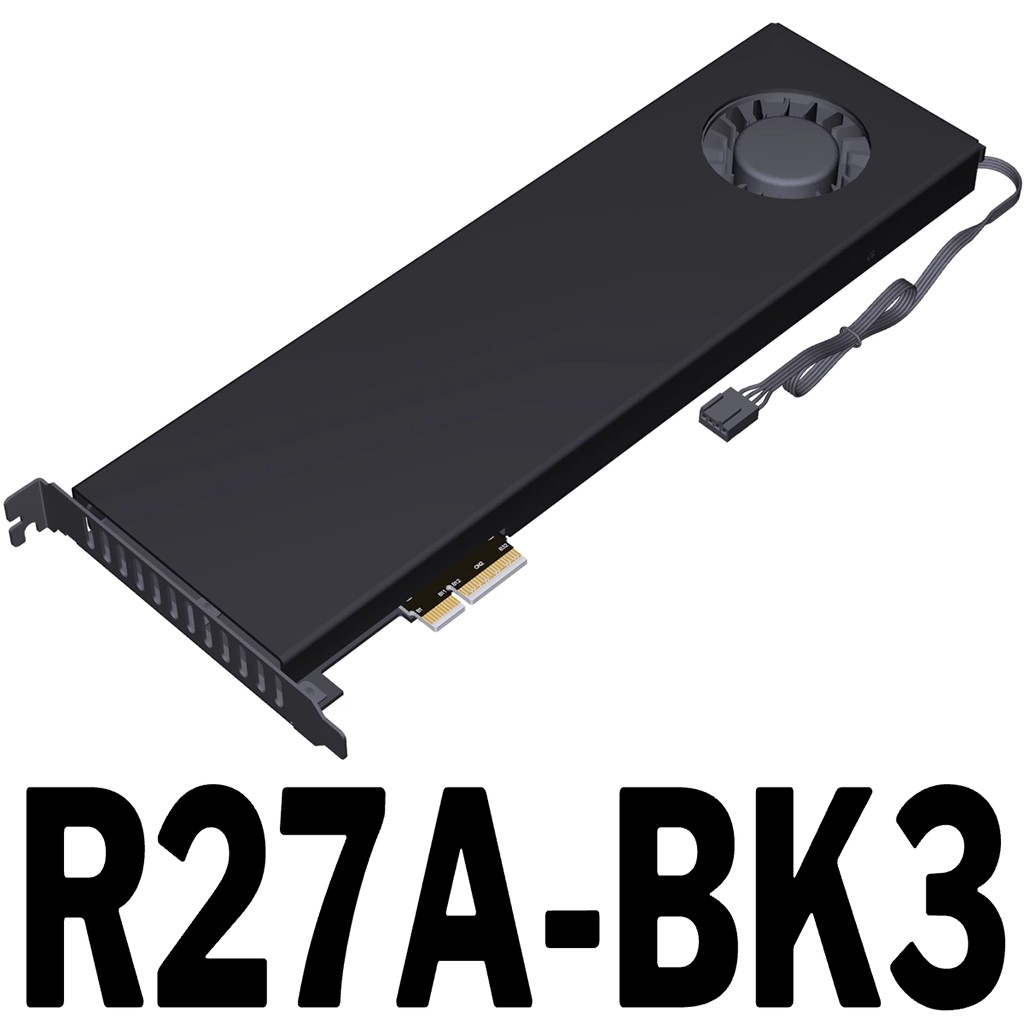 PCIe 4.0/5.0 to U.2 U.3 E1.S E3.S SSD Adapter Card, R27A-BK3 Hot Swap for Server
