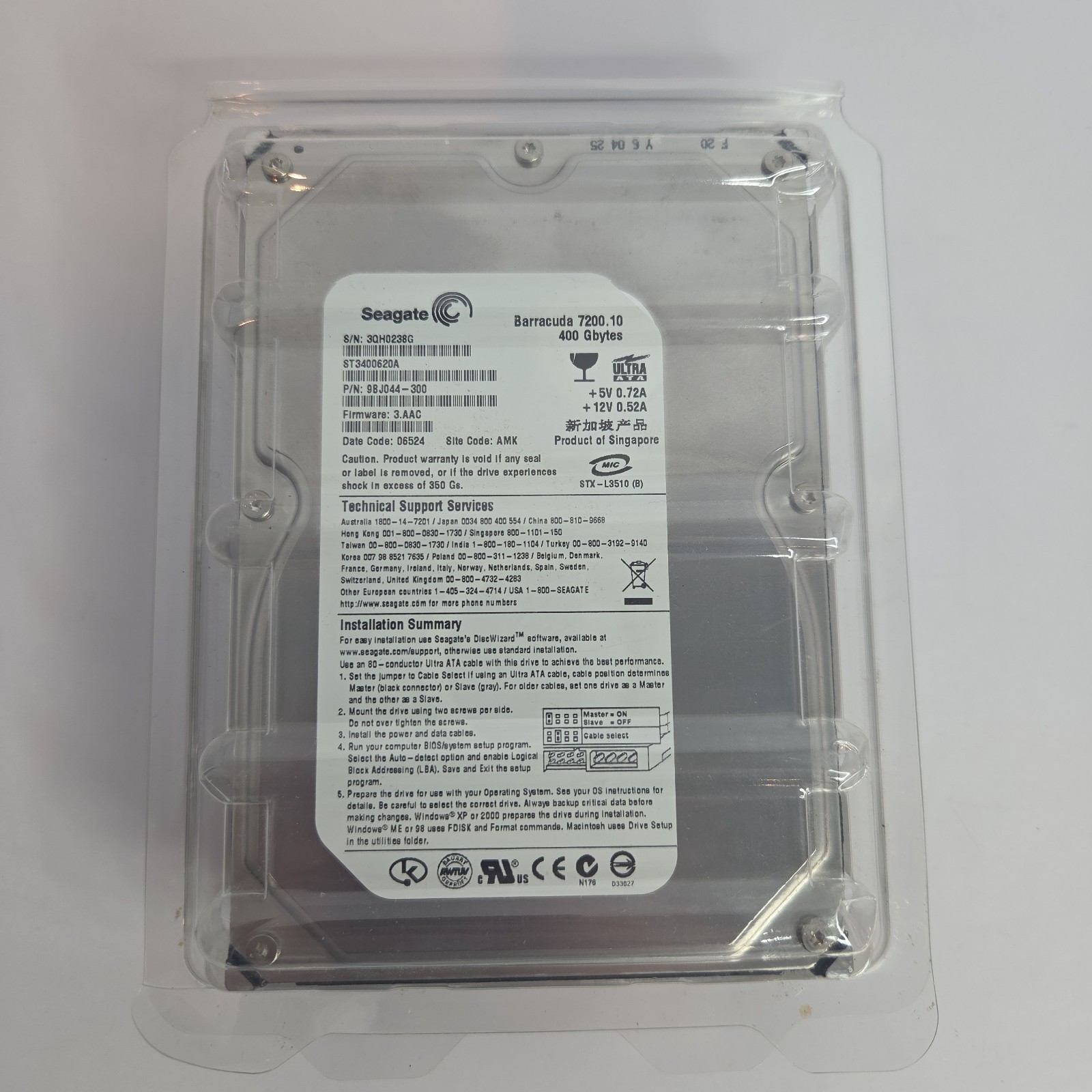 Seagate ST3400620A Barracuda 7200.10 400 GB HDD TESTED WORKS Ultra ATA - 3.AAC