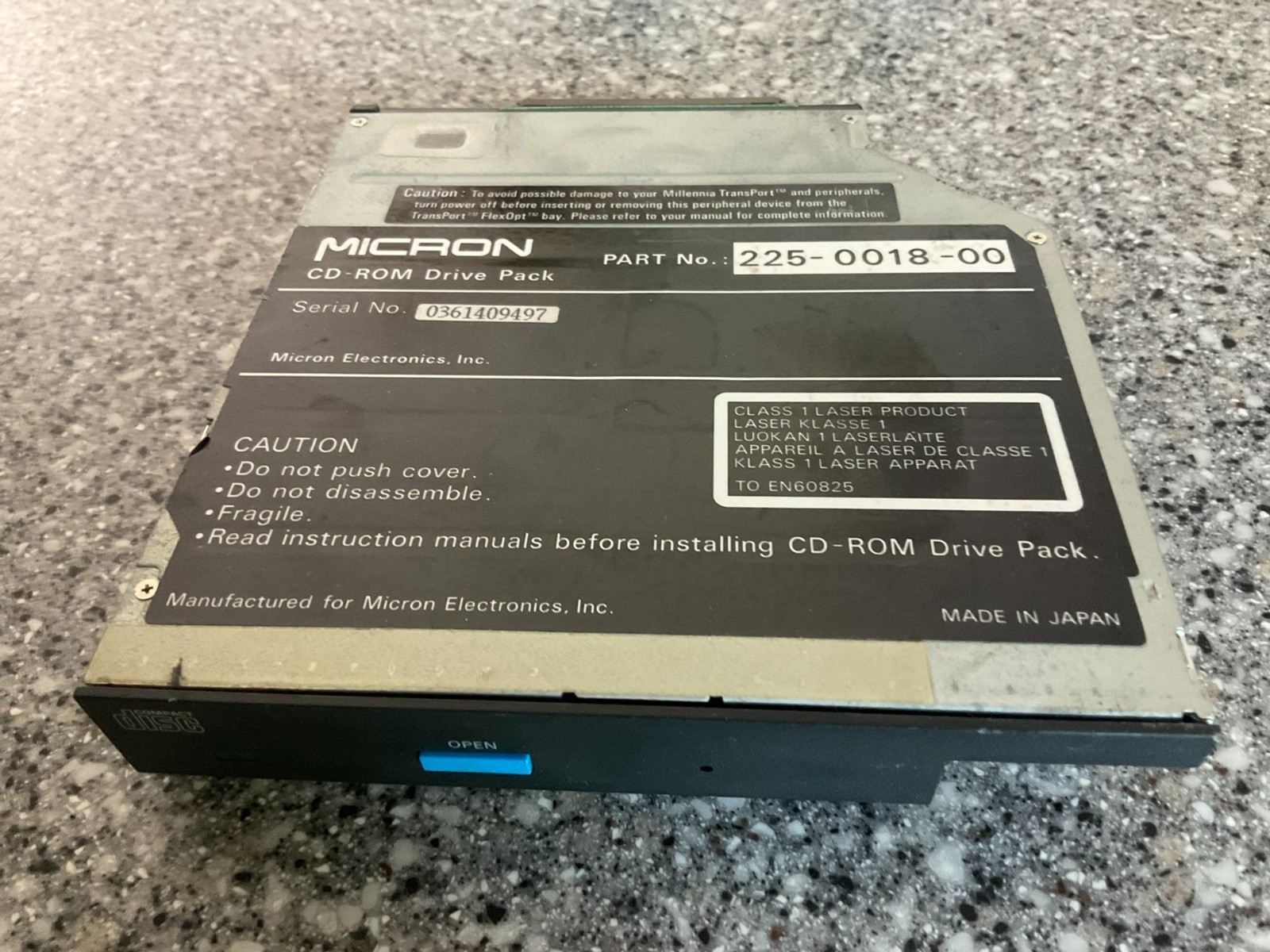 Sanyo CD-ROM Drive Model CRD-S54PMC Micron P/N 225-0018-00