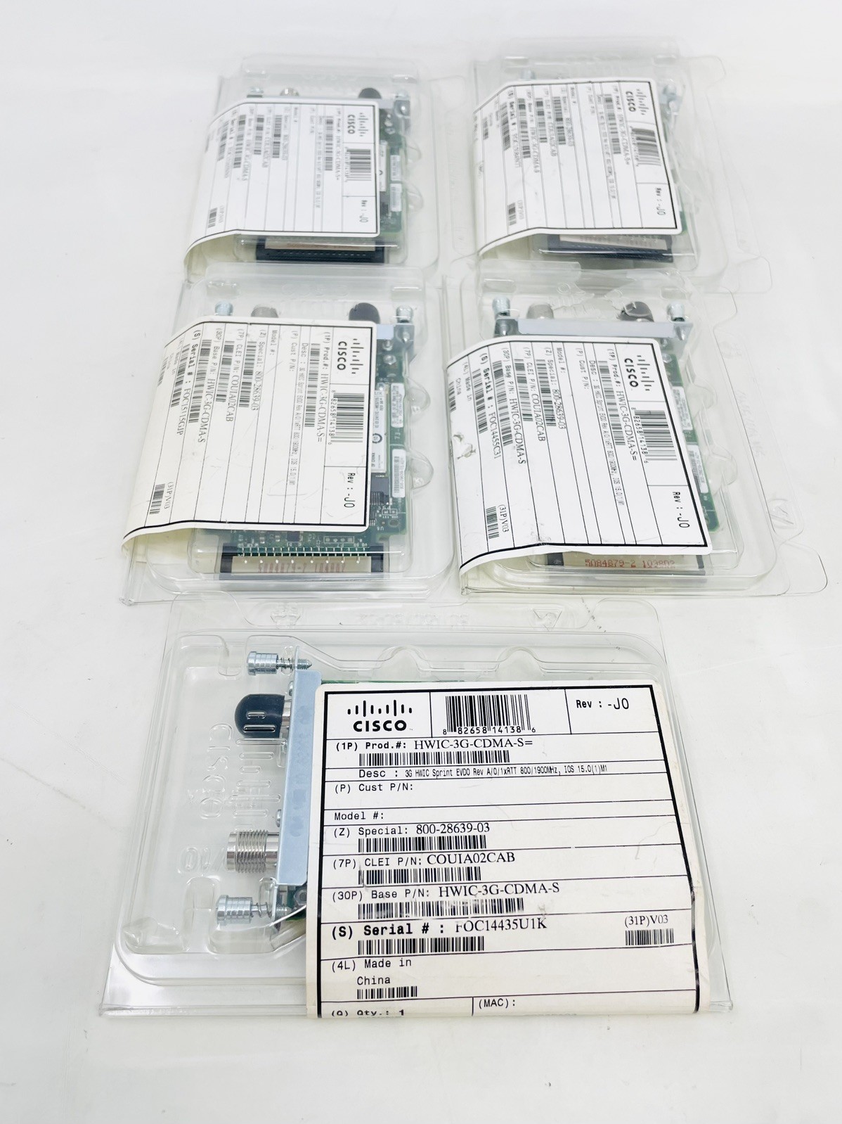 LOT OF 5: NEW CISCO HWIC-3G-CDMA-S HIGH SPEED WAN INTERFACE CARD - 