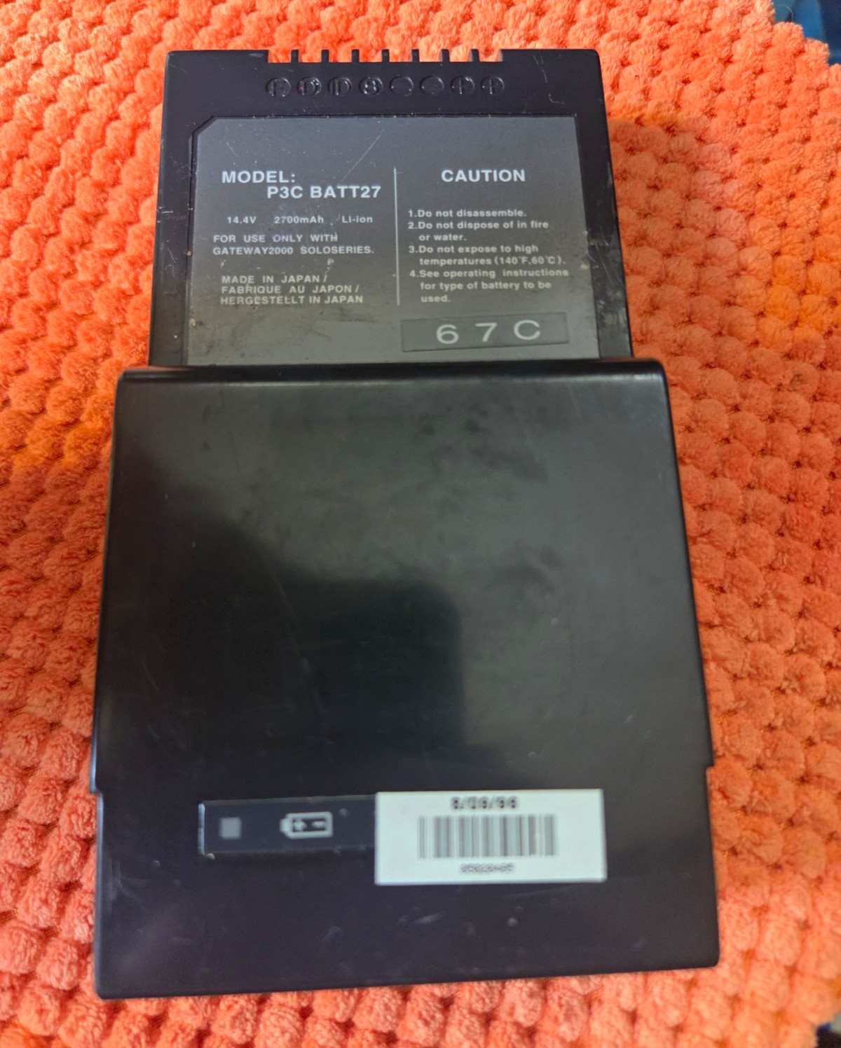 Vintage Gateway 2000 Solo Battery P3C BATT27 14.4V 2700mAh Li-ion