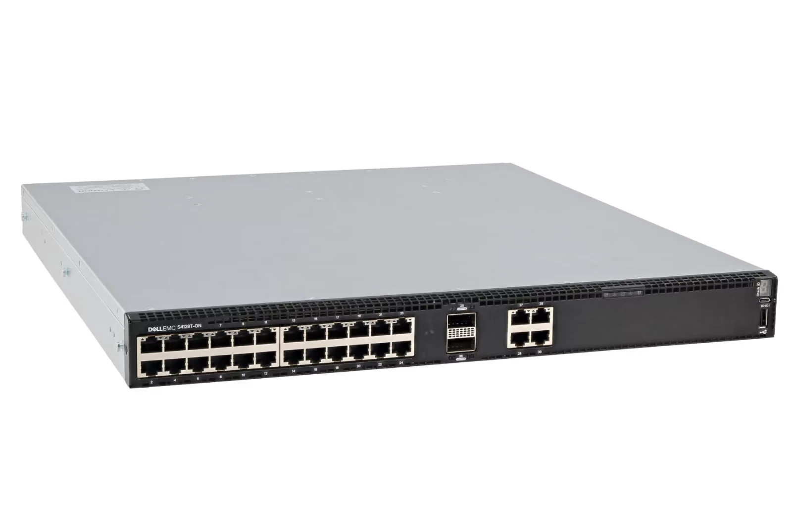 Dell PowerSwitch S4128T-ON 28x 1/10G RJ45 + 2x 100G QSFP28 Switch F2B OS10 Perpe