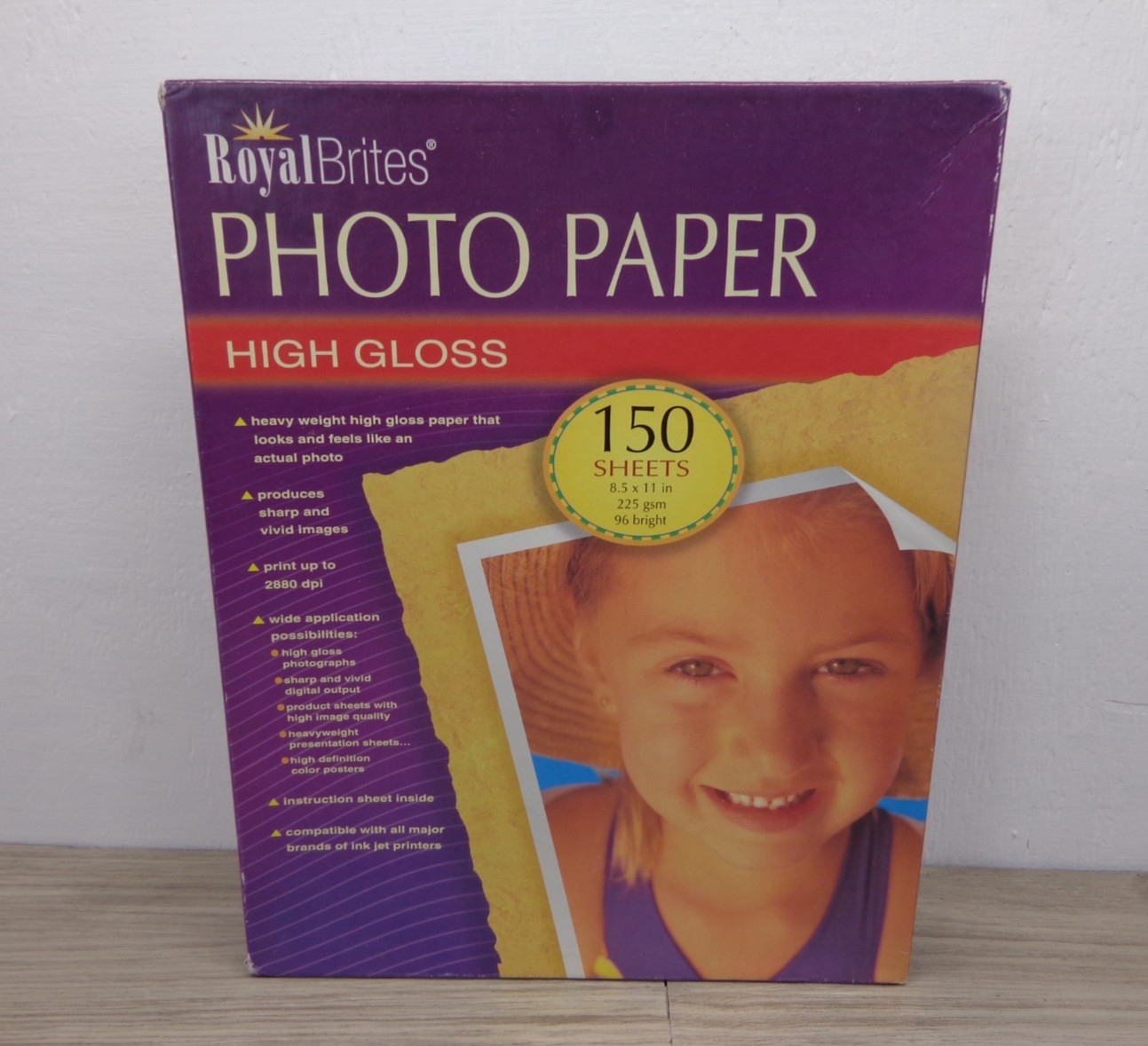 Royal Brites High Gloss Photo Paper 8.5" x 11" 225 gsm Open Box READ