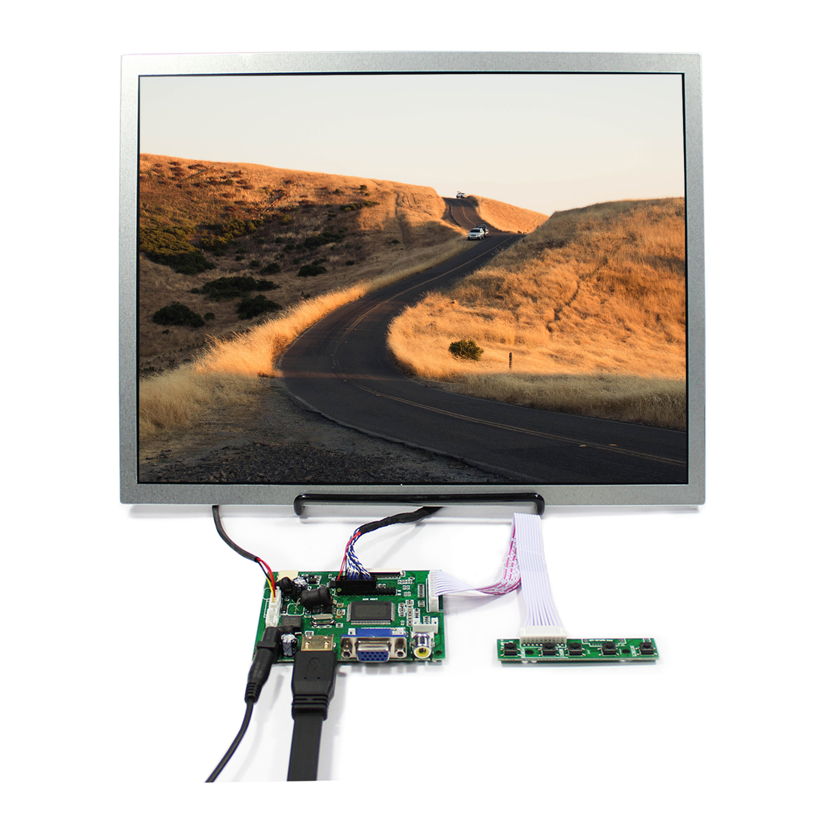 HD CVBS VGA LCD Controller Board 15in DV150X0M-N10 1024x768 LCD Screen