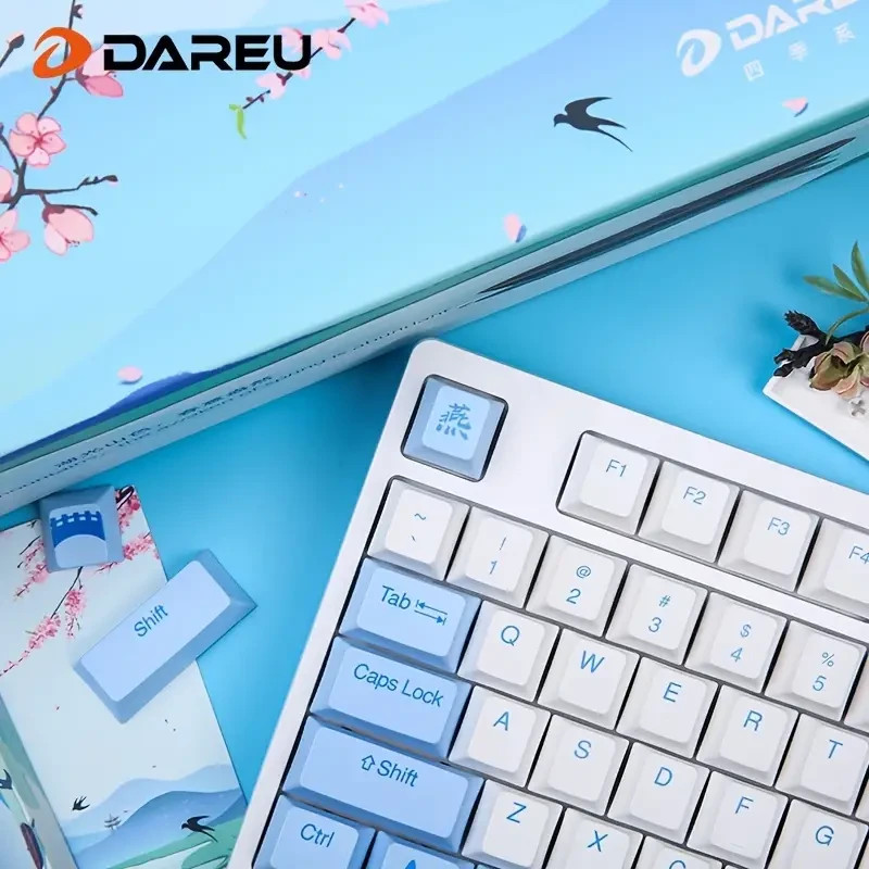 Dareu A87 Spring Swallow Theme 87 Keys Compact Layout Mechanical Gaming Keyboard