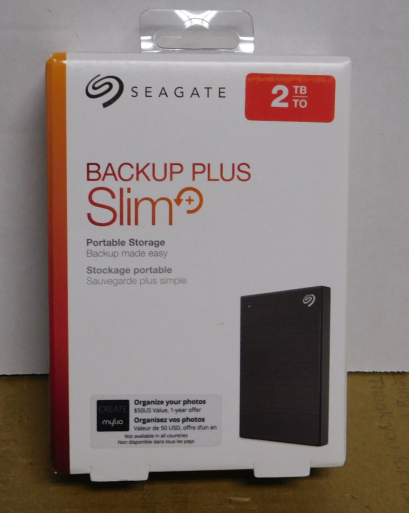 NEW Sealed Seagate 2 TB Backup Plus Thin External Hard Drive STHN2000400 USB 3.0
