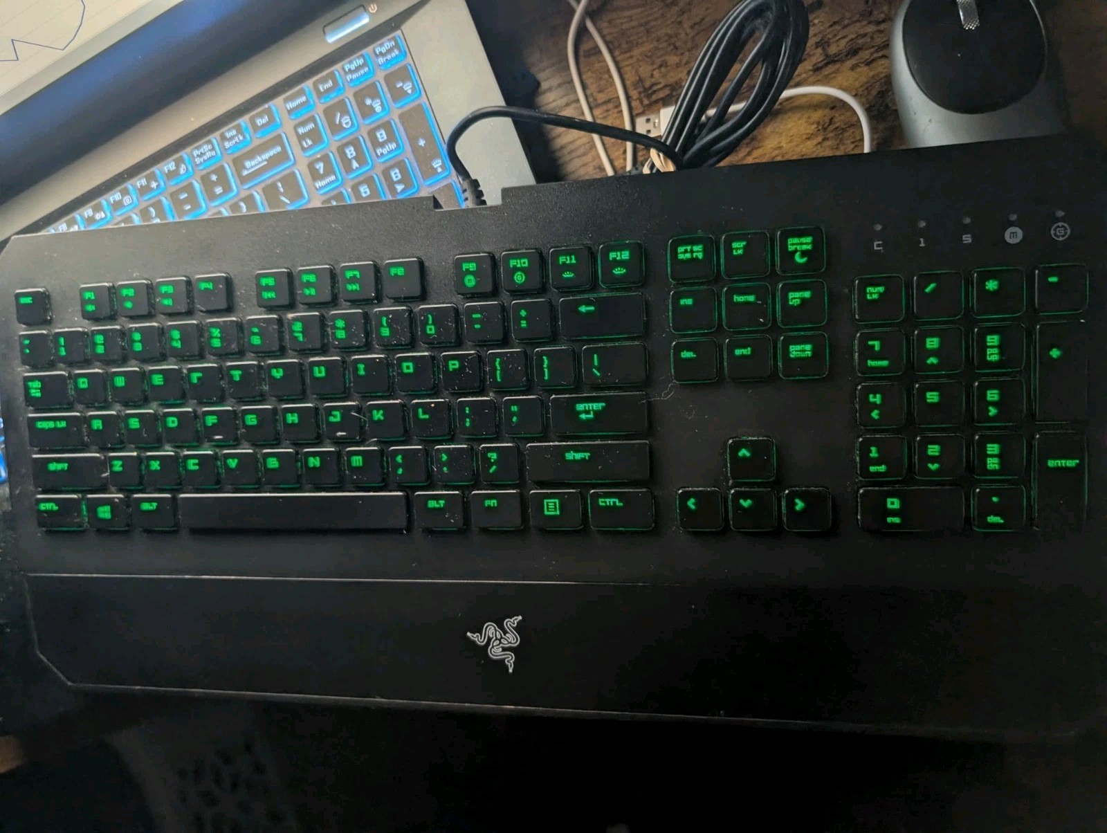 Razer DeathStalker Chroma Illuminated Wired USB QWERTY Keyboard Black RZ03-0150
