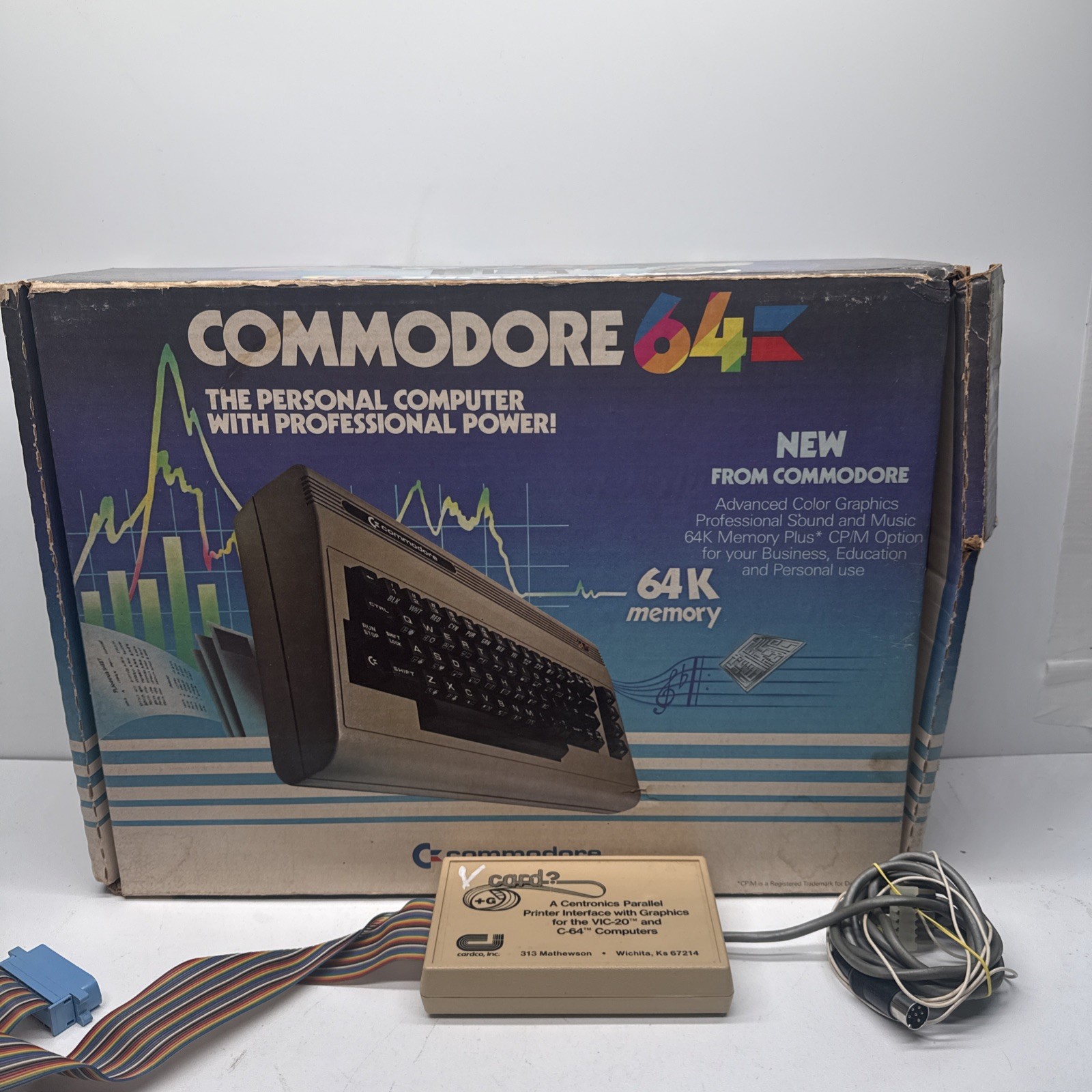 Commodore 64 Computer In Original Box + Extra