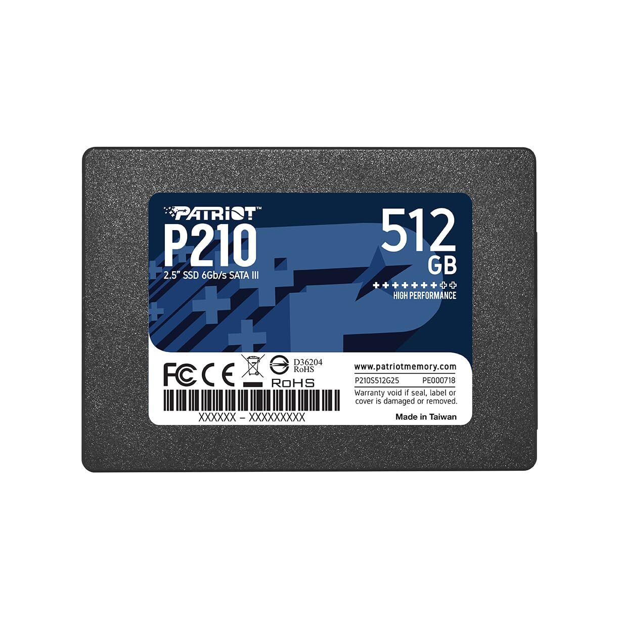 Patriot P210 512Gb Internal Ssd - Sata 3 2.5" - Solid State Drive - P2 Electr...