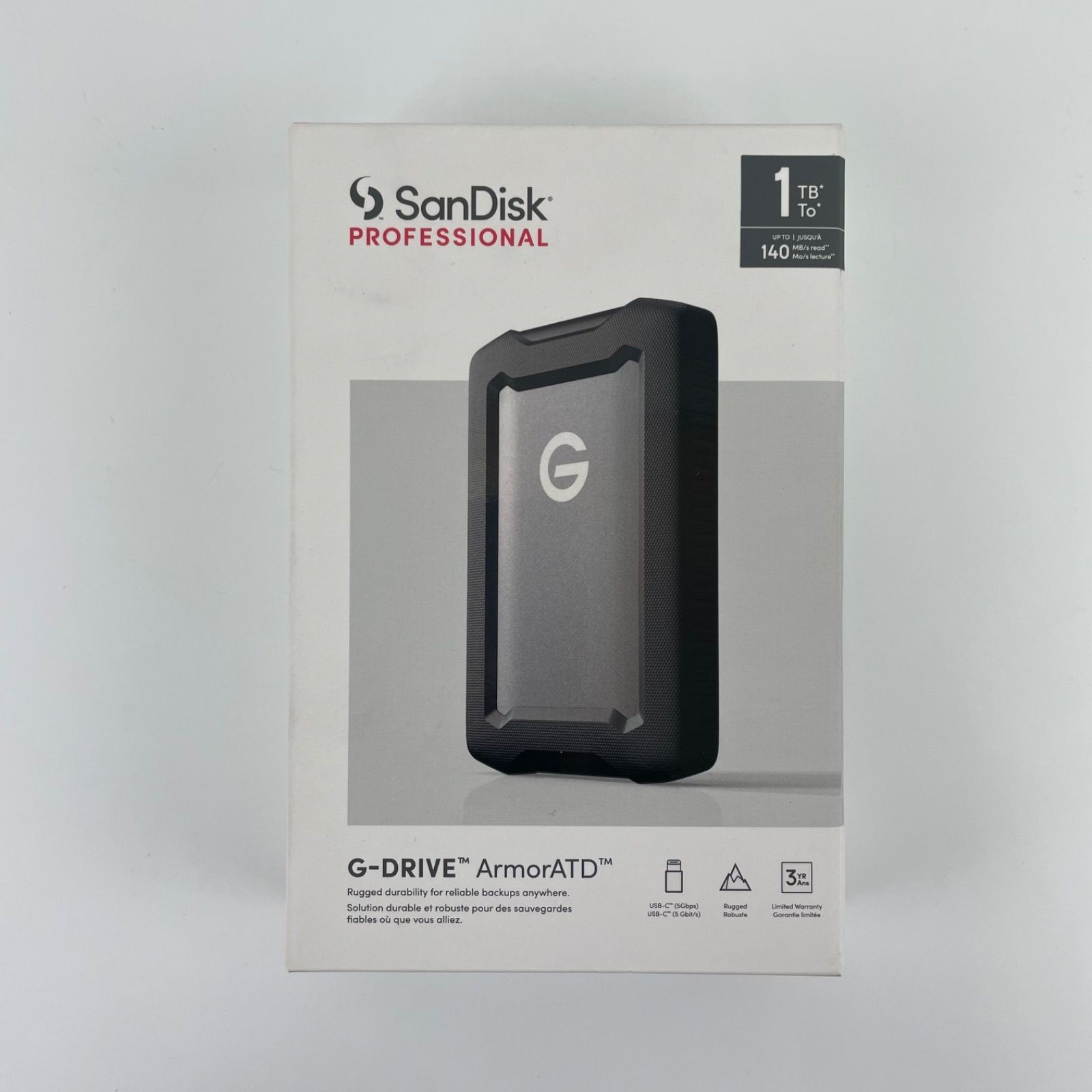 SanDisk Professional 1TB G-DRIVE ArmorATD Rugged Portable HDD SDPH81G New Sealed