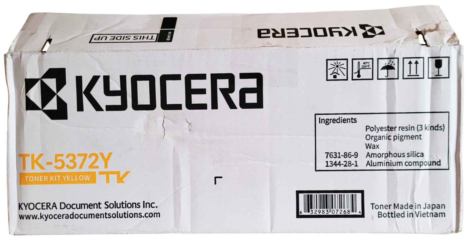Kyocera TK5372Y TK-5372Y Yellow Toner Kit With Open Box Weight: 7.4oz