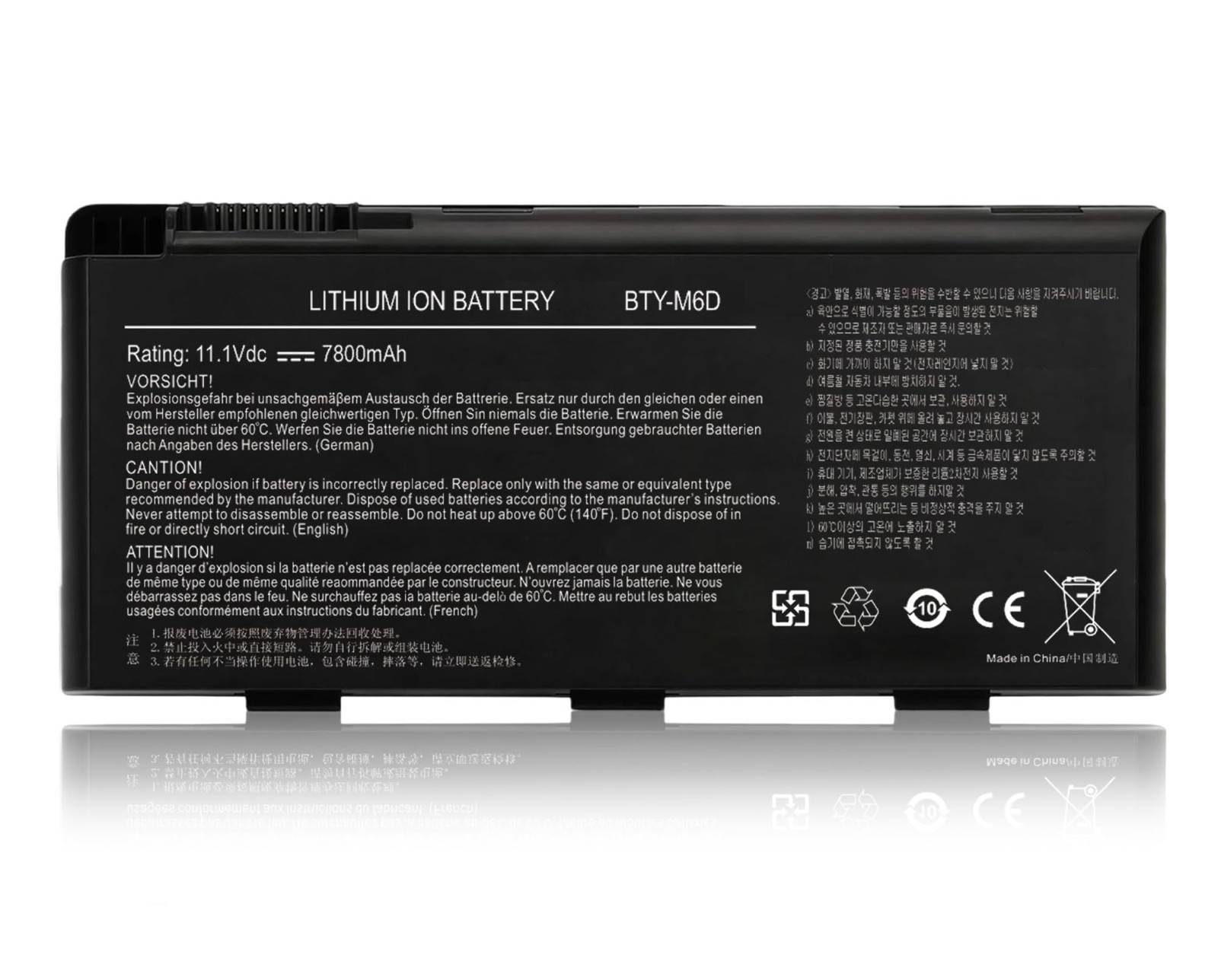 High-Capacity 7800mAh Laptop Battery Replacement for MSI GT60 GT70 GT780R 11.1V