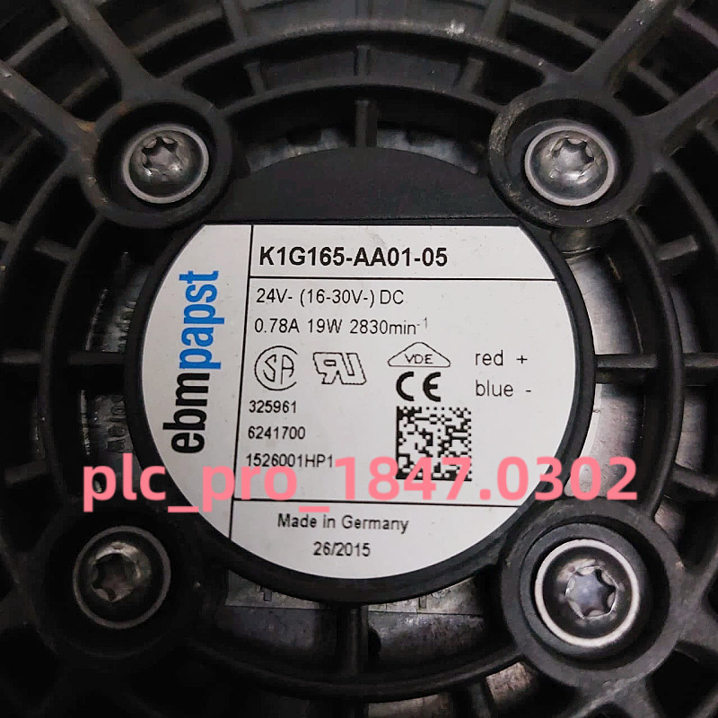 K1G165-AA01-05 1PCS New Ebmpapst K1G165-AA01-05 Cooling Fan DC24V 19W  Fast Ship