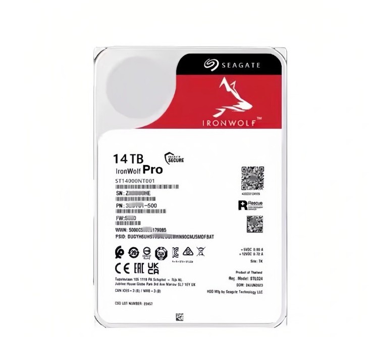 FOR Seagate IronWolf Pro ST14000NT001 14TB 7.2K SATA 6Gbps 3.5"NAS Hard Drive