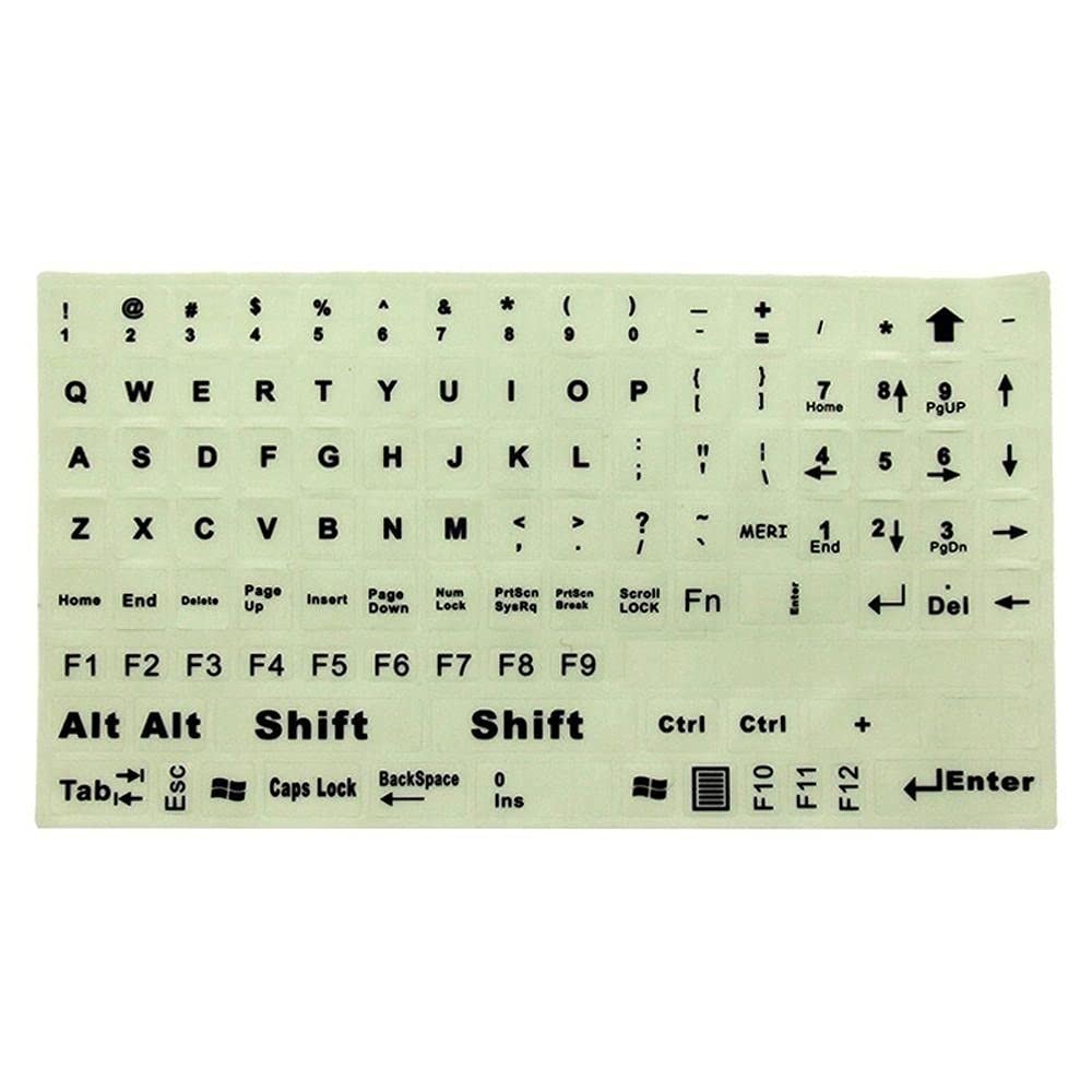 Keyboard Stickers, English Keyboard Sticker Glow in The Dark, Keyboard Letter St