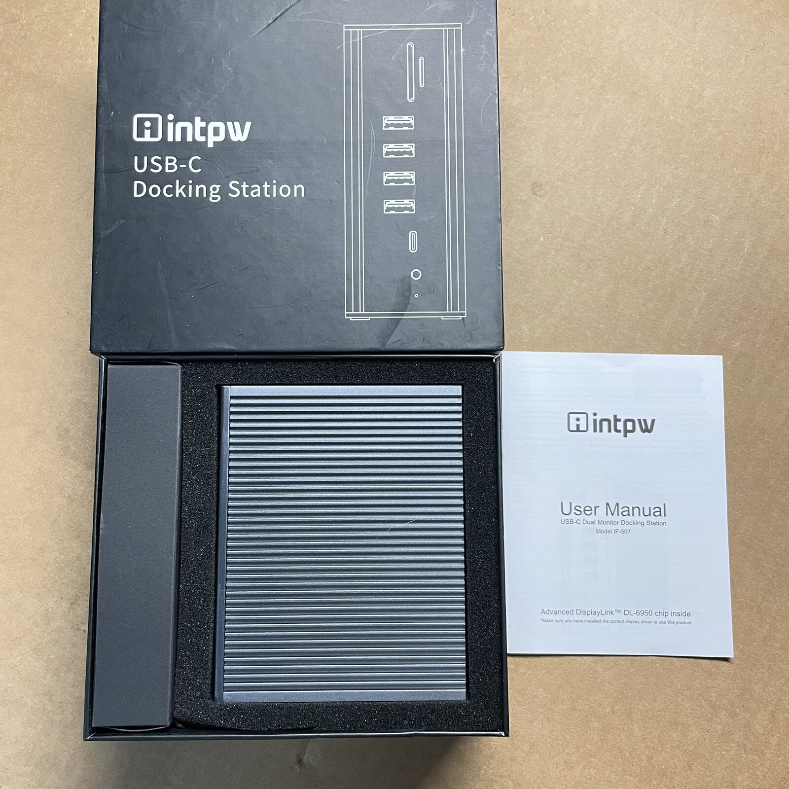 Intpw USB-C Dual Monitor Docking Station, IF-507 Single 5K@60hz/ Dual 4K@60Hz