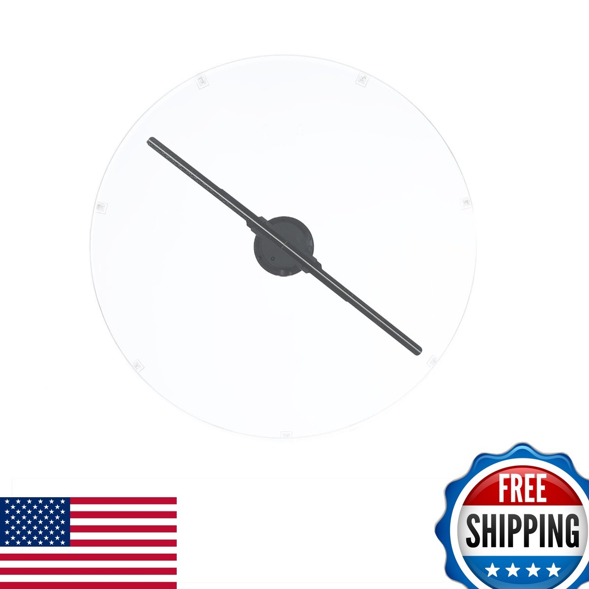 Missyou 3D Hologram Fan Protective Cover Acrylic Case for 16.5" Fans Clear