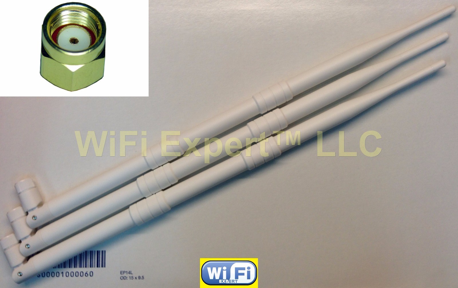 White 3 9dBi RP-SMA Antennas TP-Link TL-WR2543N​D TL-WR1043N​D Buffalo WZR-HP-G4