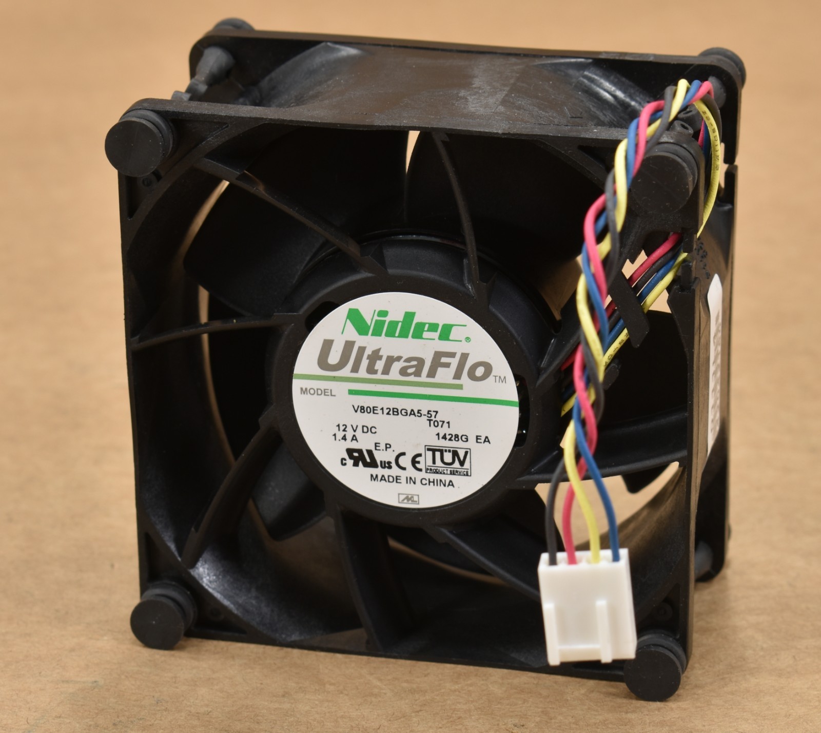 Lot of 4   Nidec UltraFlo V80E12BGA5-57 ,12V 1.4A , Server Cooling Fan