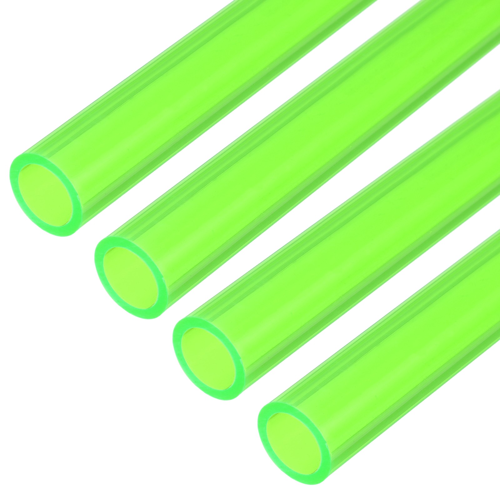 4Pcs Hard Water Cooling Tube, 10mm ID 14mm OD 0.5 Meter Long PETG Hose, Green