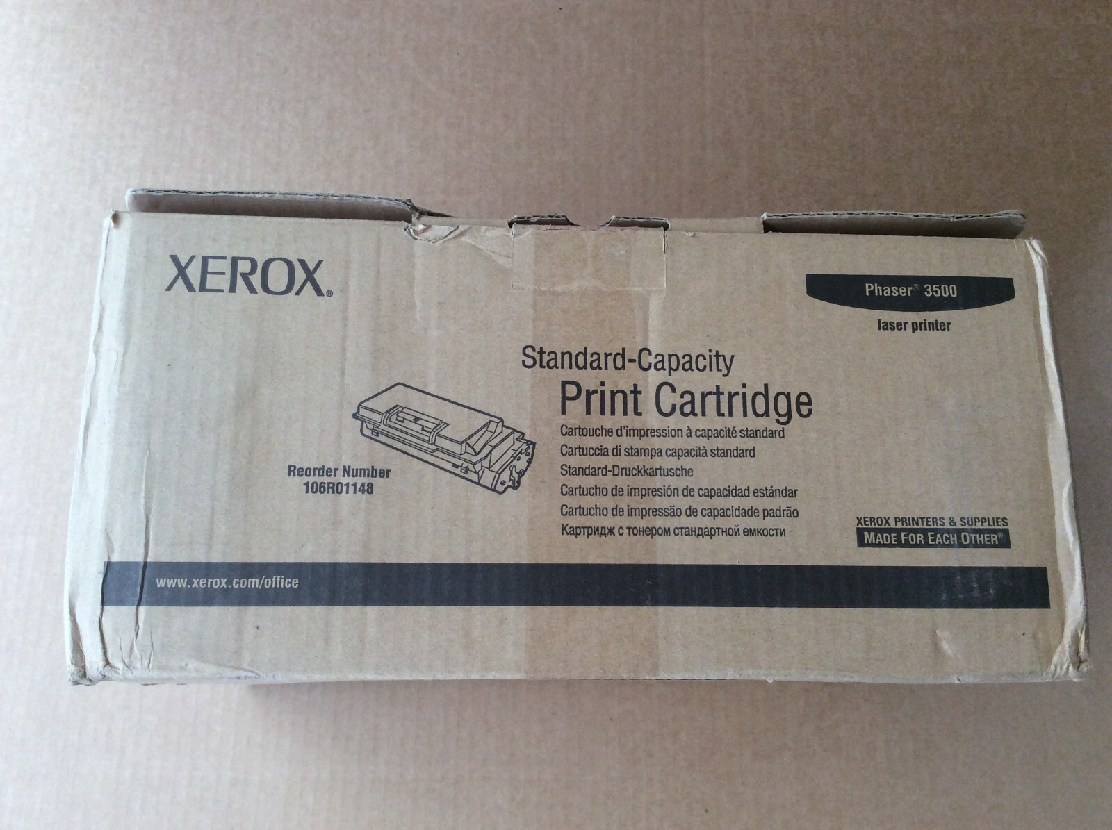 NEW Xerox 106R01148 Phaser 3500 Black Toner Cartridge