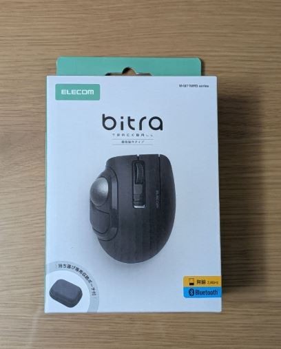 ELECOM bitra Trackball Mouse Quiet Thumb Bluetooth 2.4GHz M-MT1MRSABK Black NEW