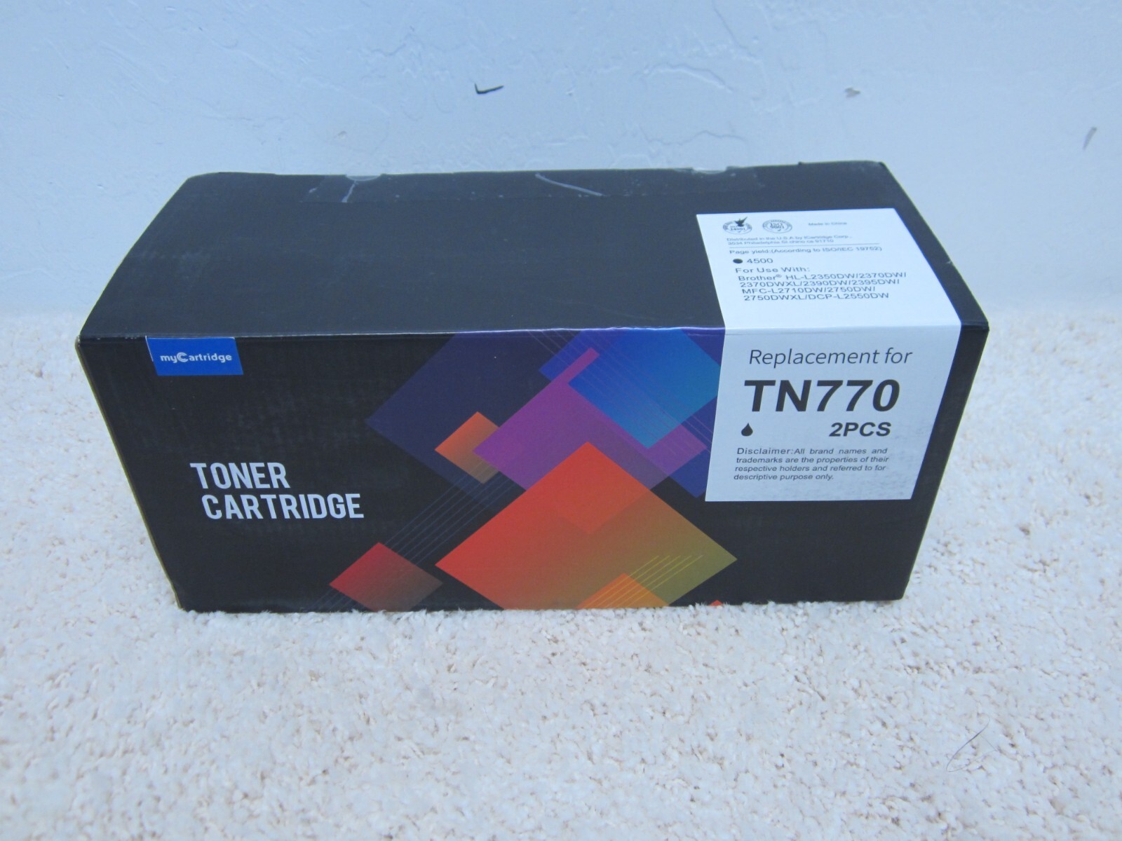 MyCartridge TN770 Black Super High Yield Replacement Toner Cartridge Sealed #B-1
