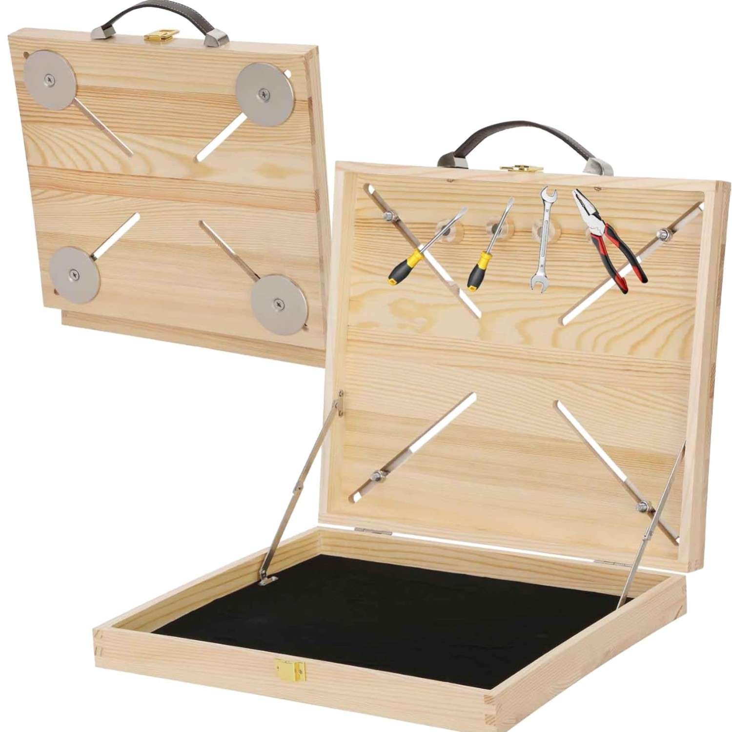 Portable Magnetic Workstation Case, Up to 50 Pounds Magnetic Laptop Stand, Ha...