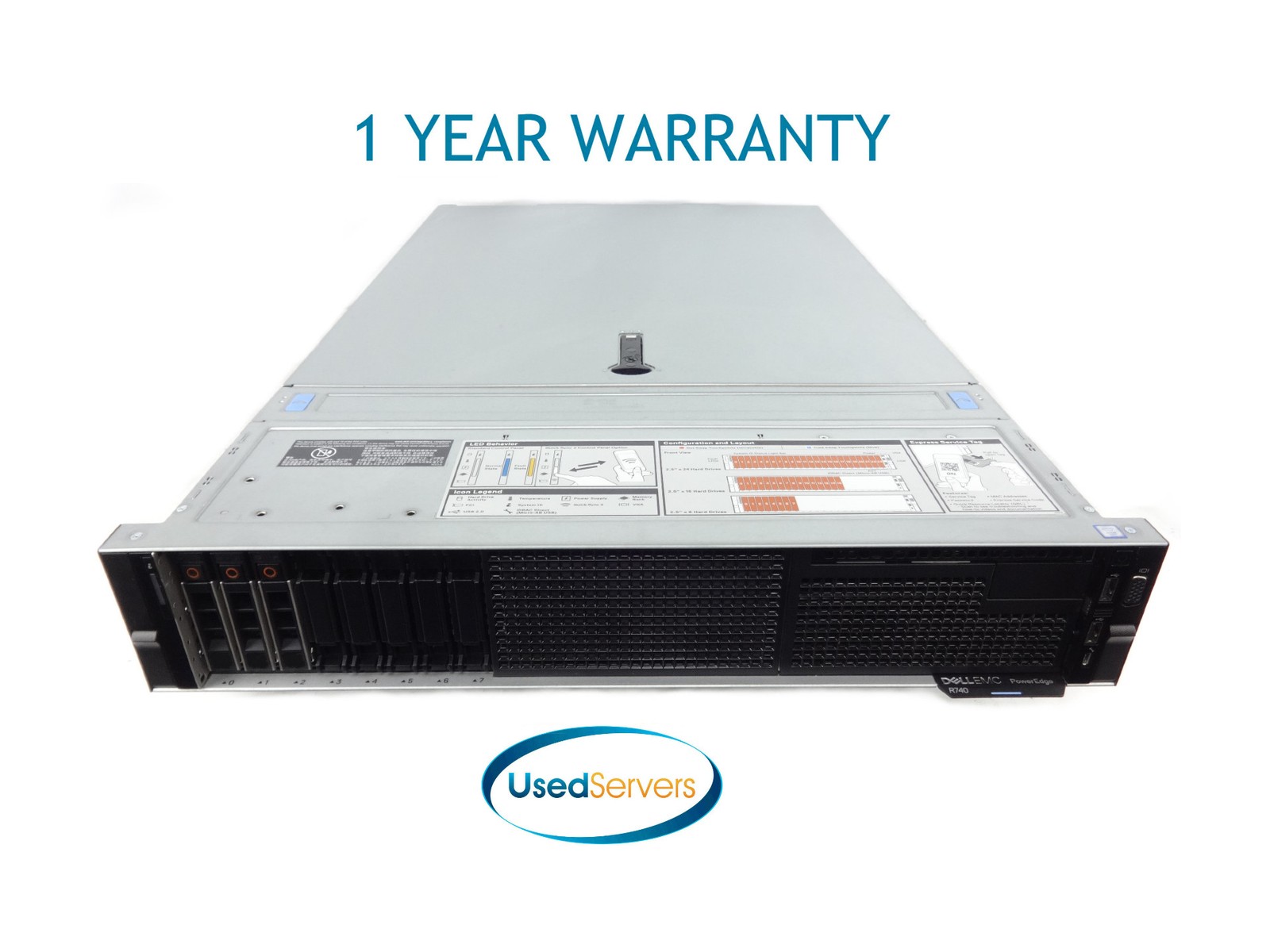 Poweredge R740 8SFF 2x SLVR 4116 2.1GHZ=24Cores 64GB 2133 3x HD TRAY H730P