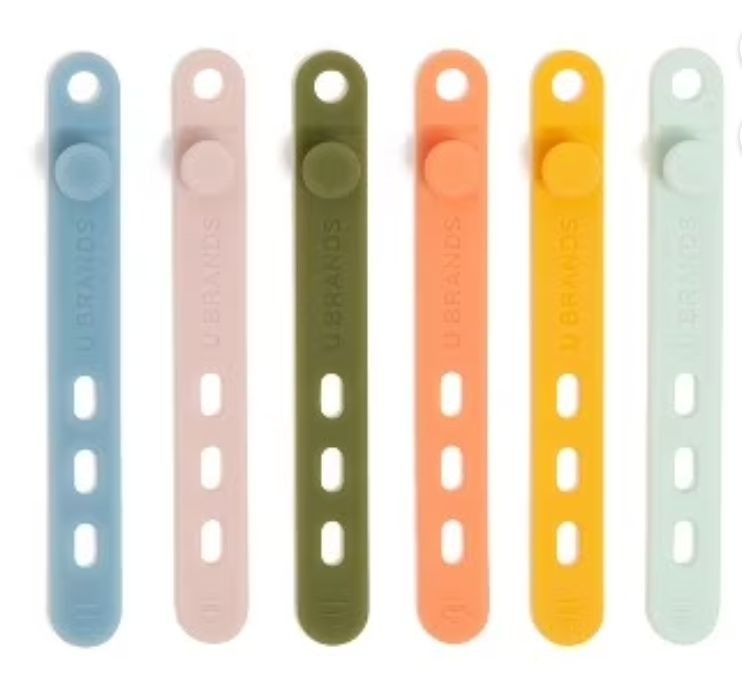 U Brands 6ct Silicone Cord Bands (2-pack bundles)