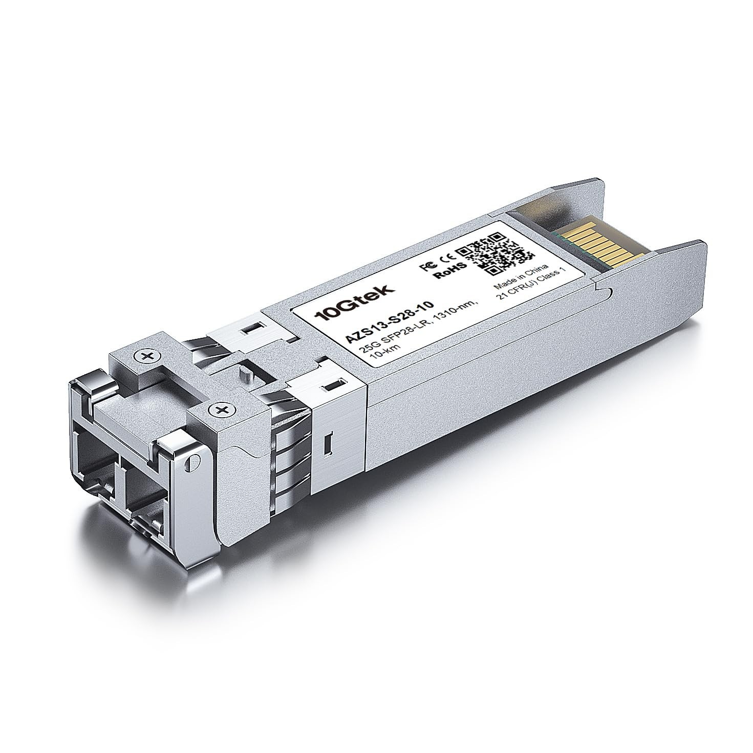 25G SFP28 Transceiver, 25GBase-LR/SR, 1310nm/850nm, 10km/100m, DDM