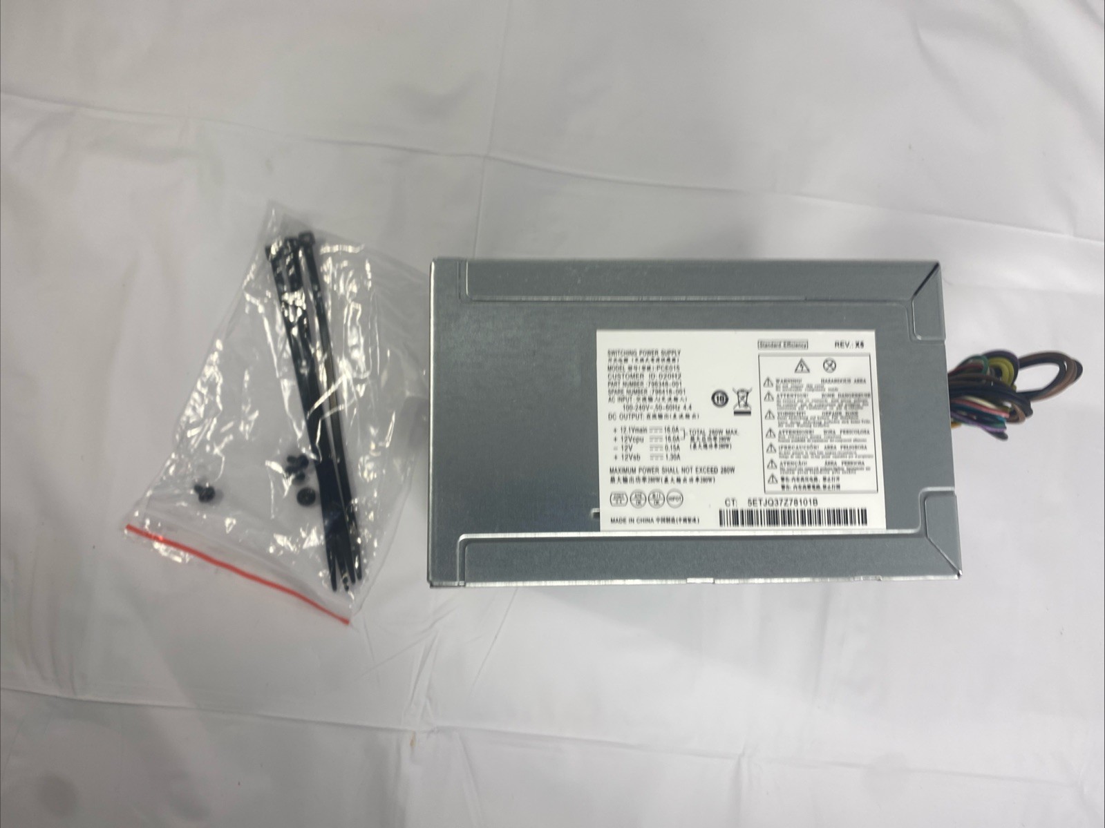New PCE015 796348-001 280W Power Supply Compatible with HP Desktop 600 680 G2