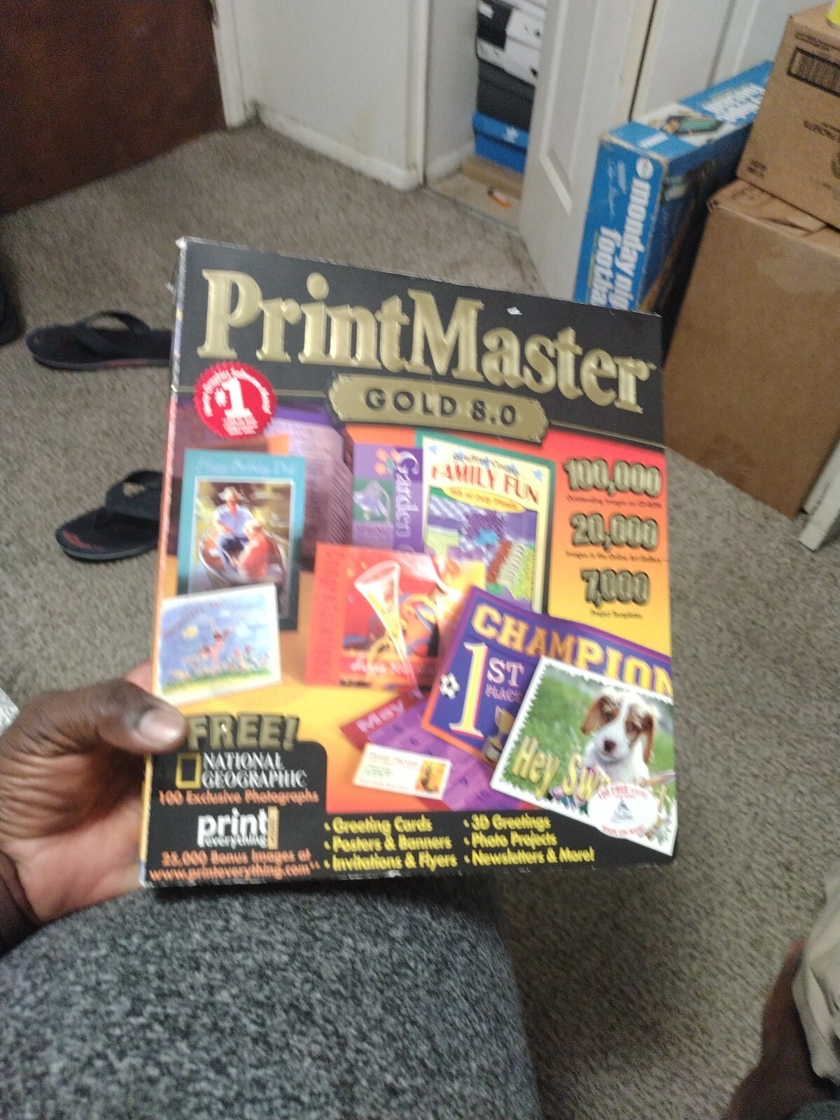 Big Box PrintMaster Gold 8.0 Install + Art CDs Set Windows 95/98 NT