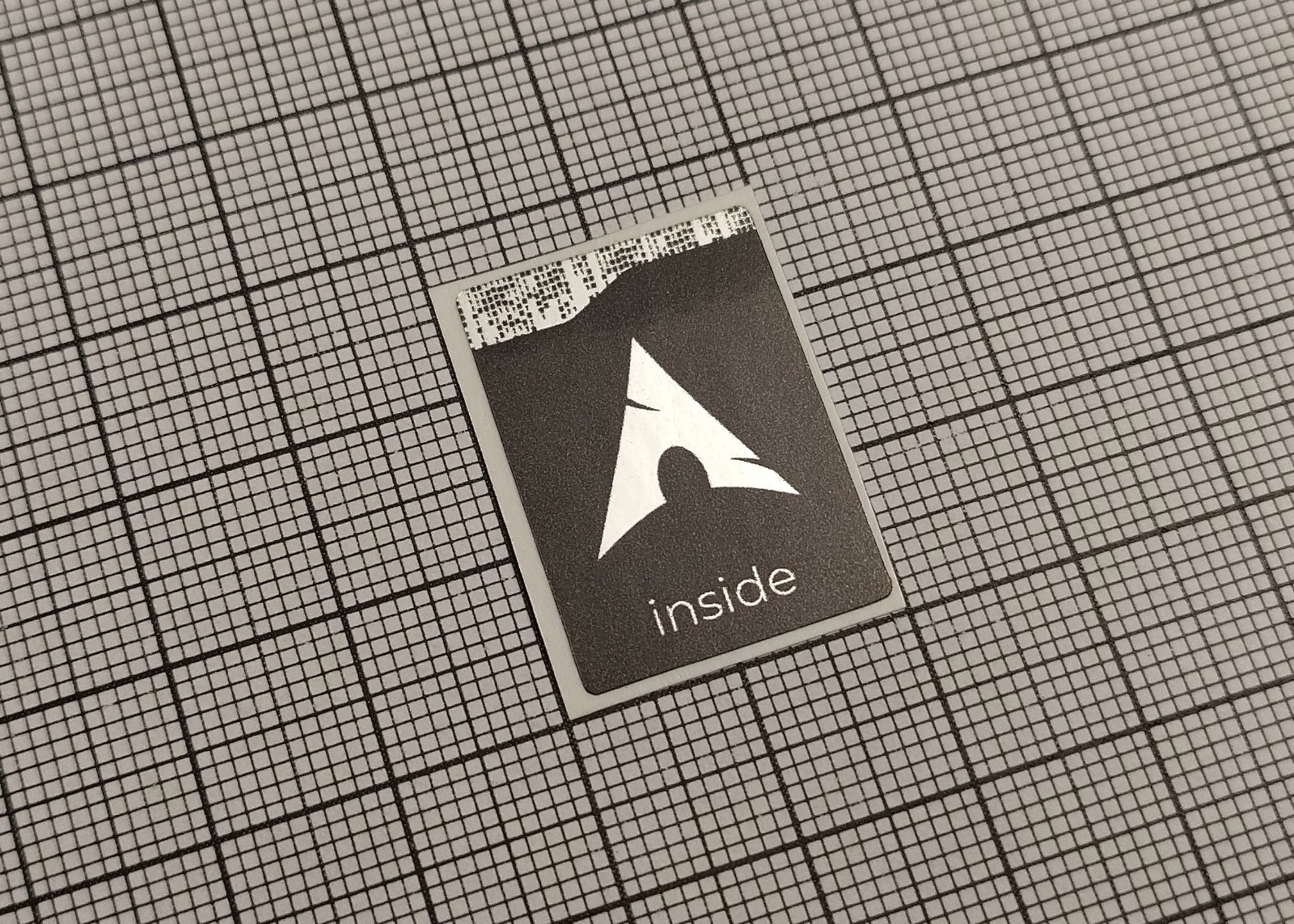 5 x Black & Silver Arch Linux Inside Stickers For The Computer Case 18 x 25 mm